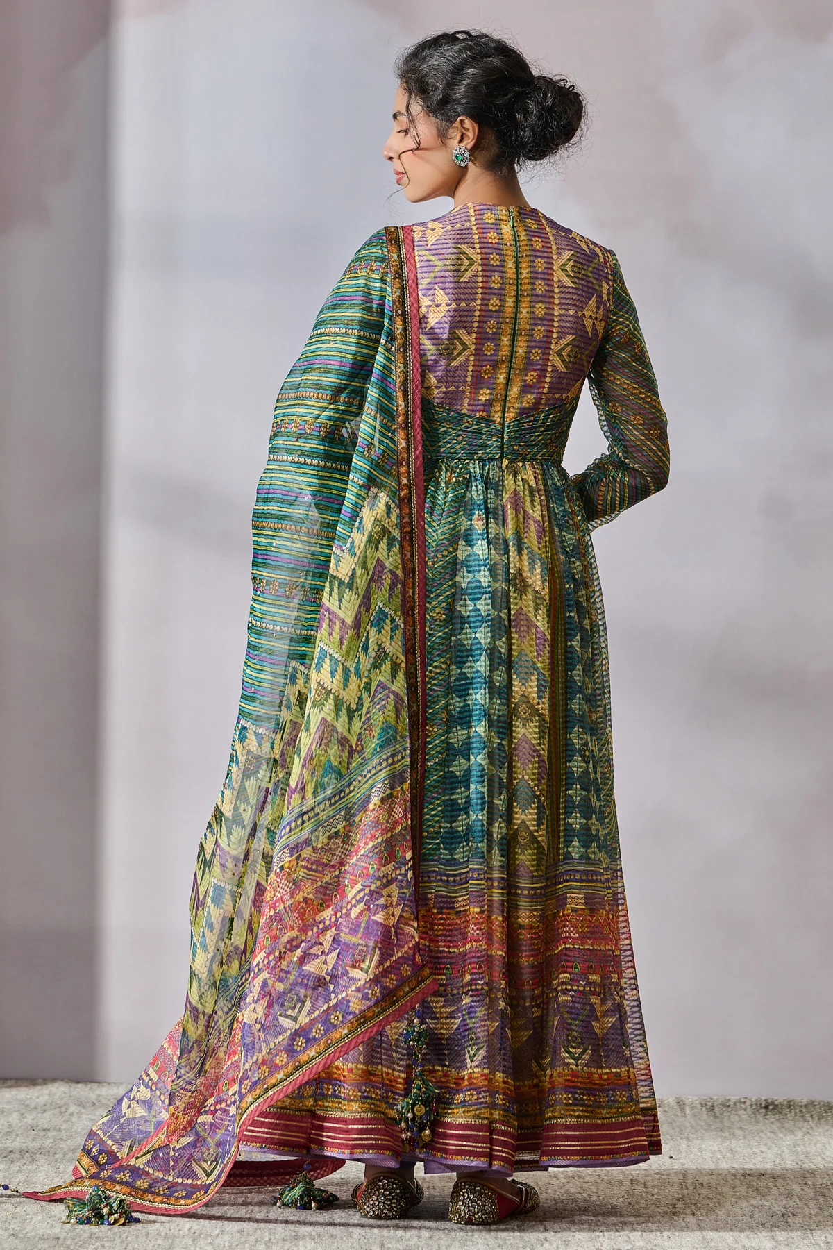 Anarkali Dupatta Churidar - Image 3