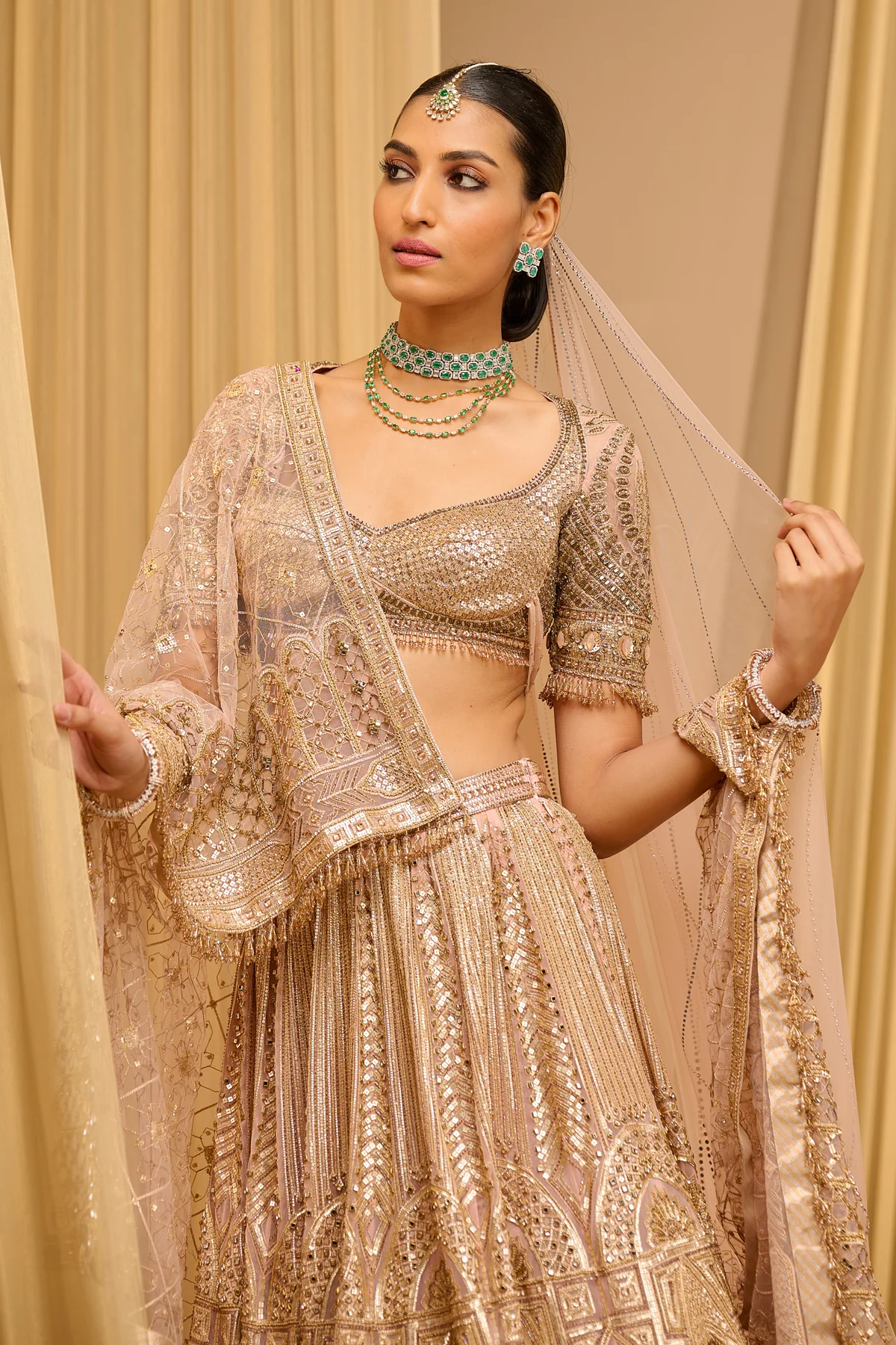 Architecture Inspired Classic Bridal Lehenga - Image 4