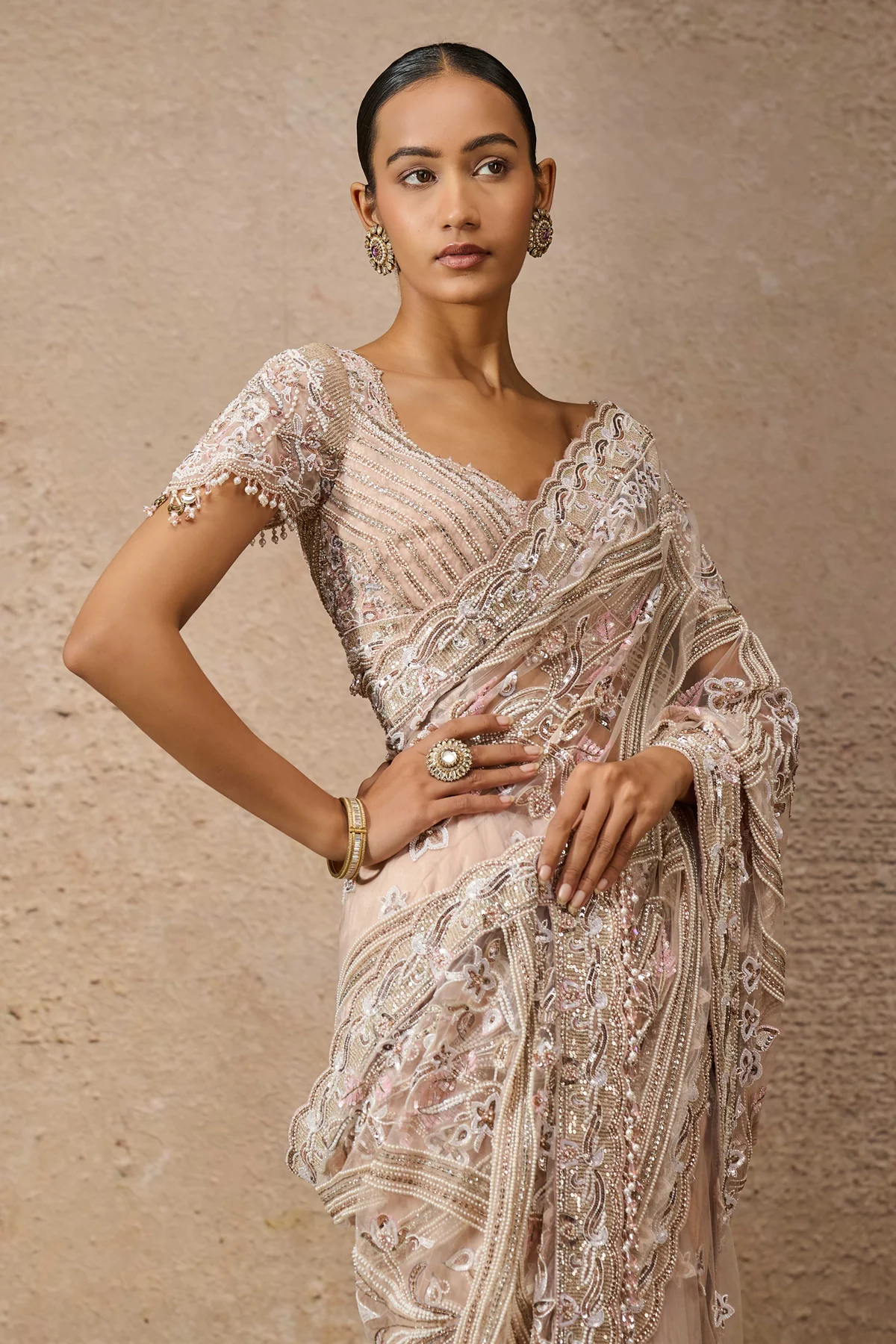 Art Nouveau Inspired Classic Saree - Image 3