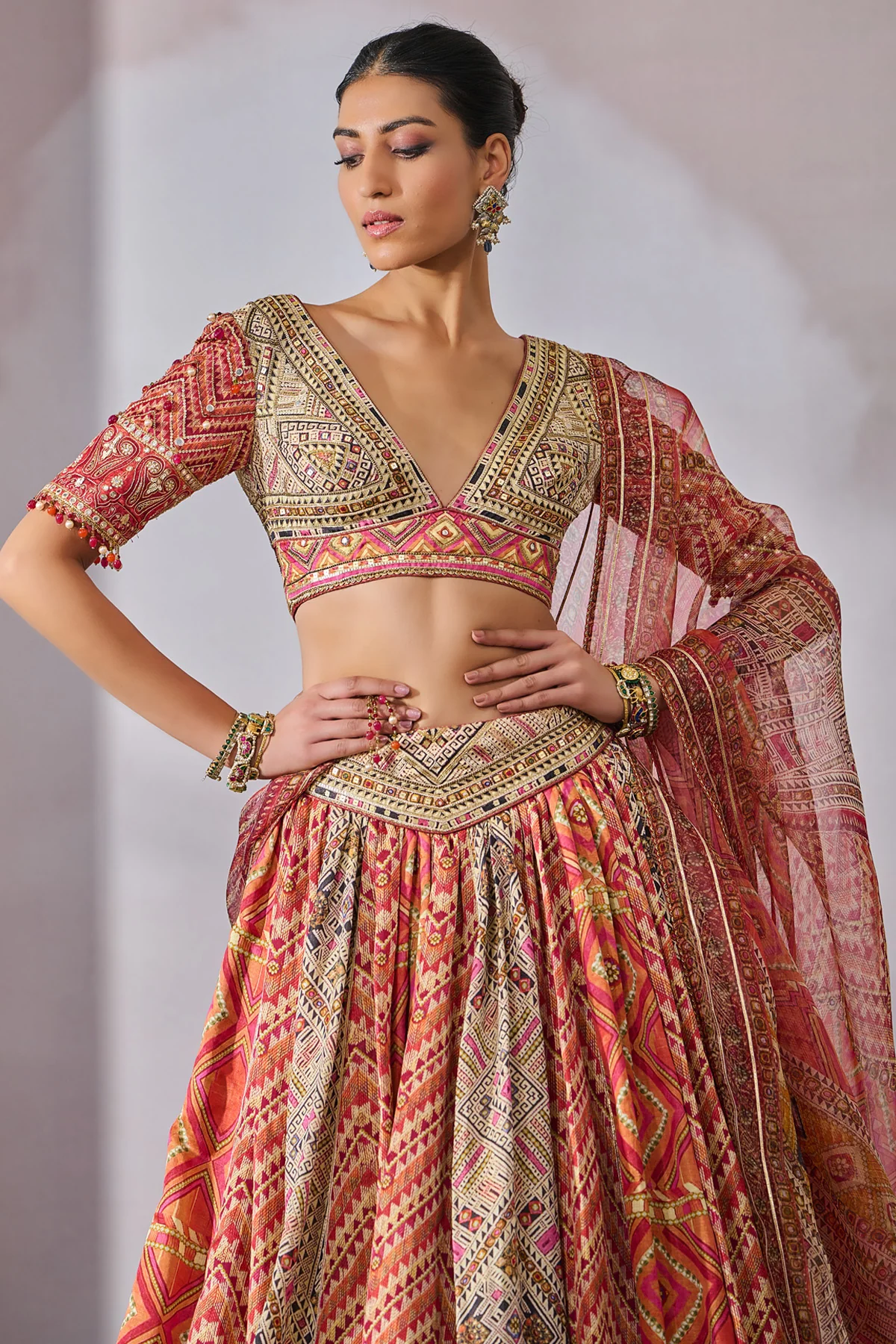 Blouse Dupatta Lehenga - Image 3