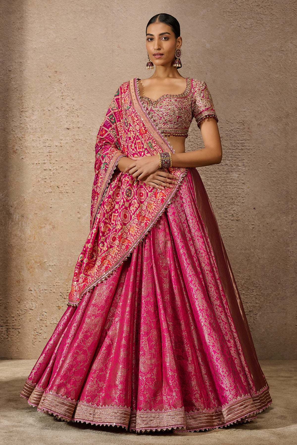 Brocade Embroidered Lehenga - Image 2