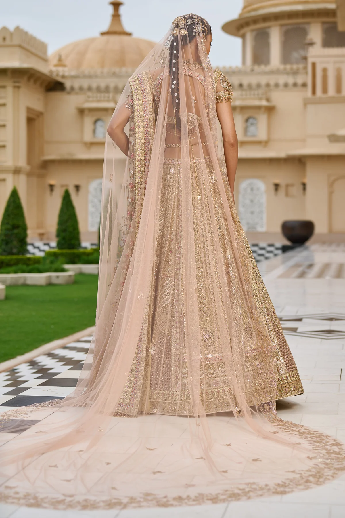 Byzantium Hand Embroidered Lehenga - Image 4