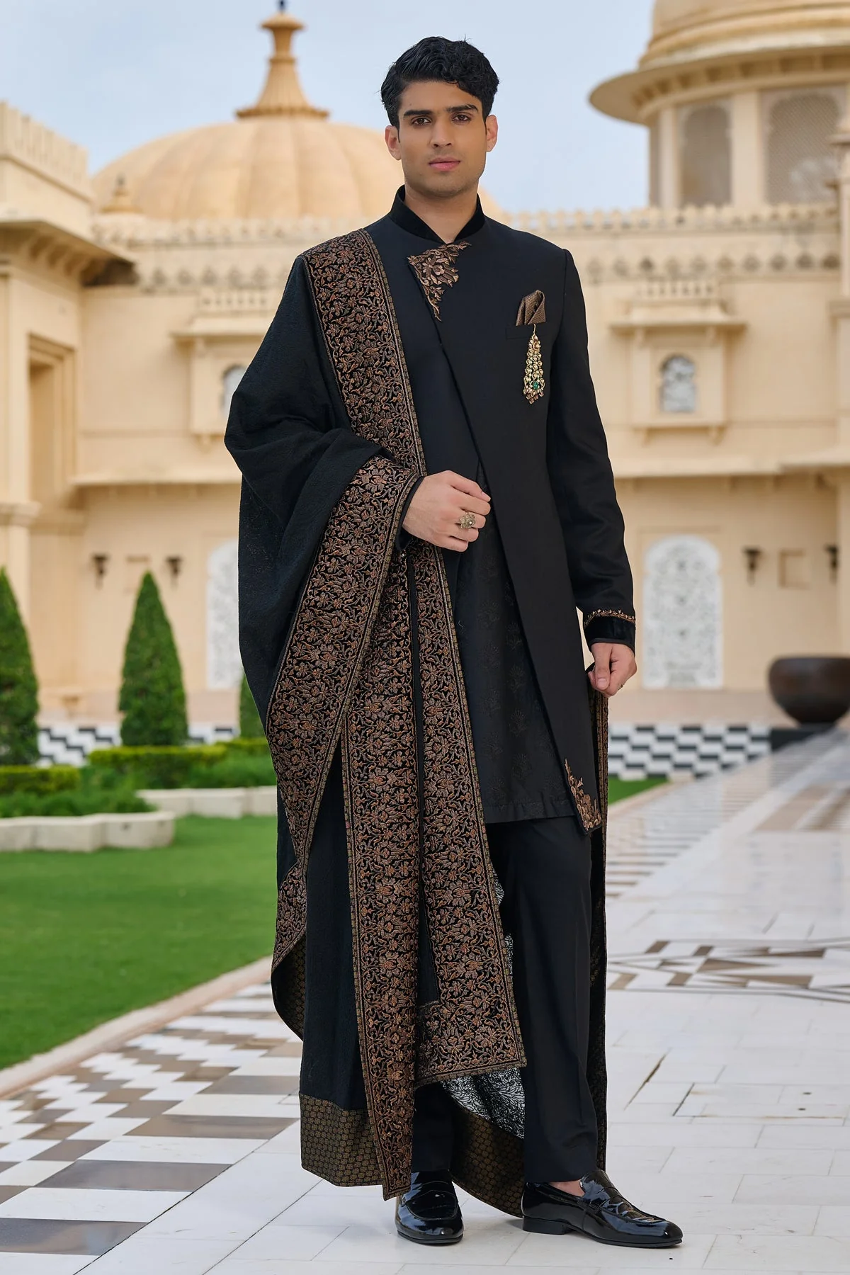 Classic Achkan Sherwani Set - Image 2