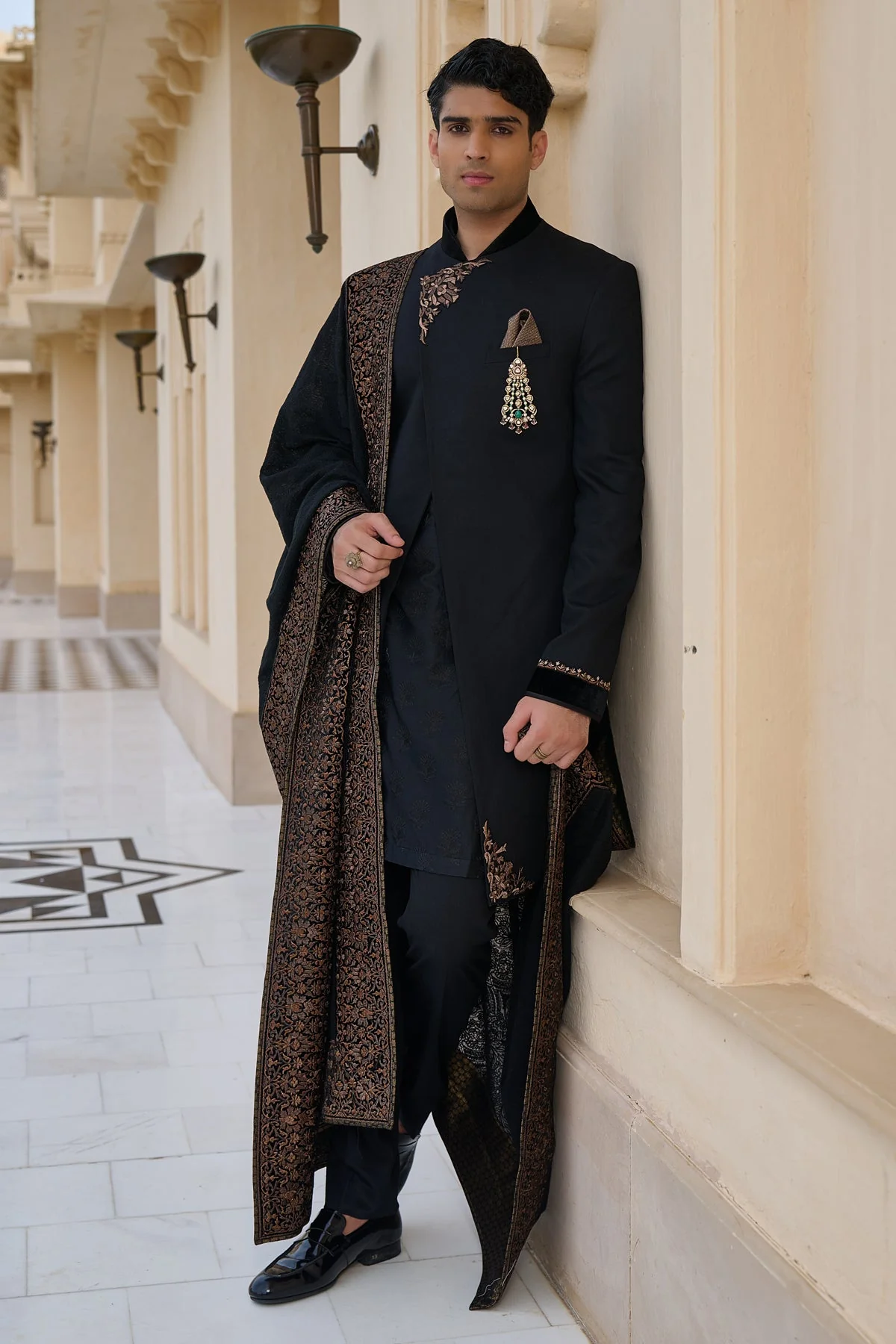 Classic Achkan Sherwani Set - Image 4