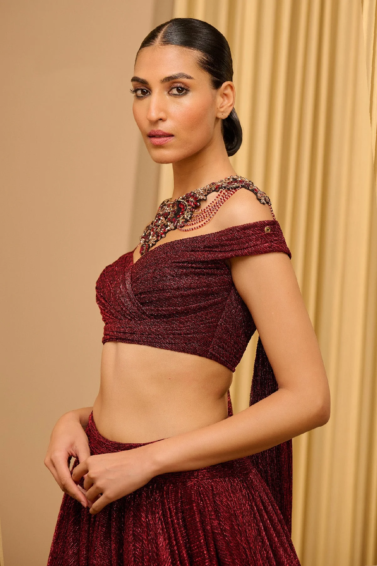 Classic Crinkle Lehenga - Image 5