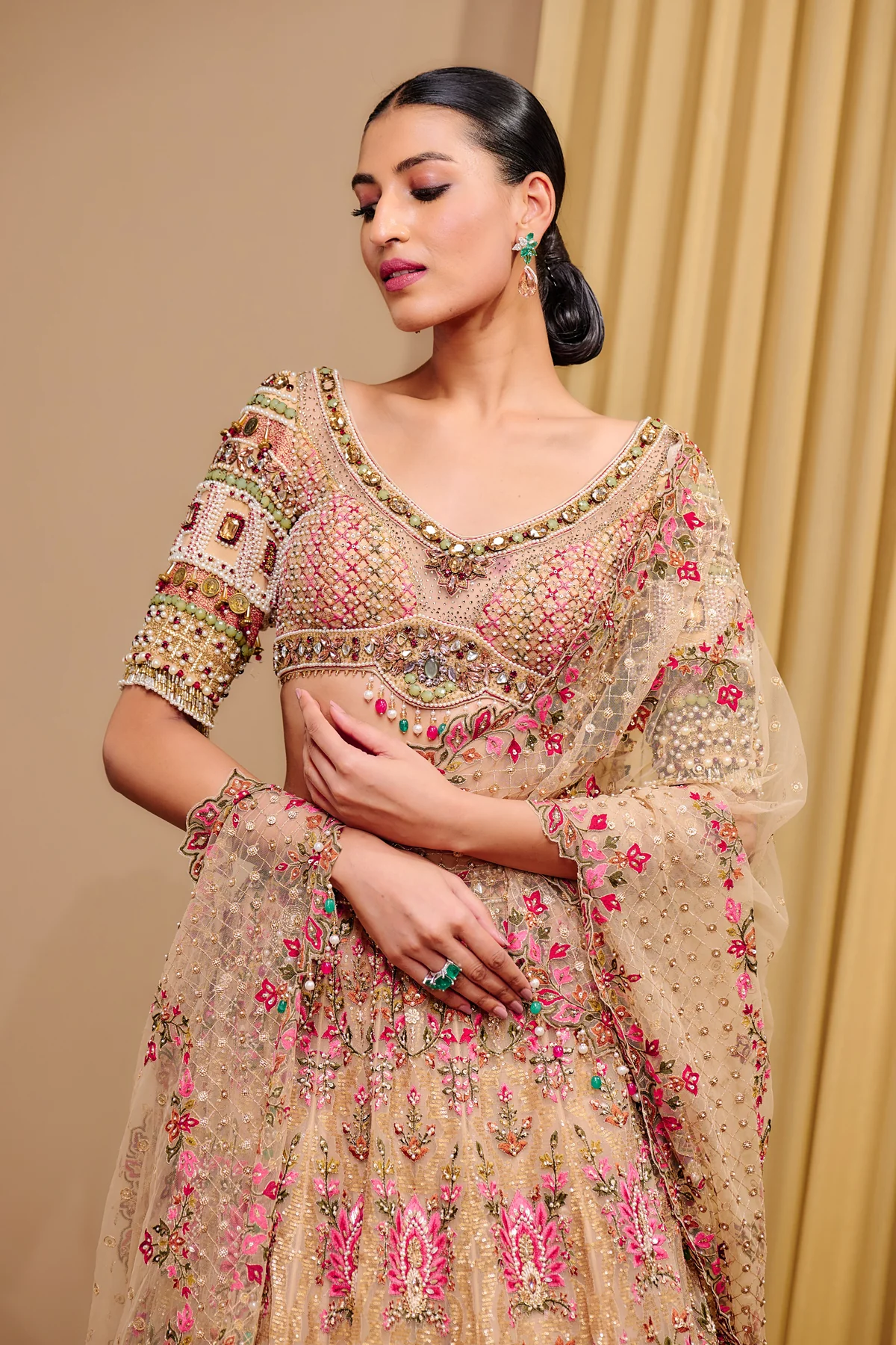 Classic Embroidered Lehenga - Image 3