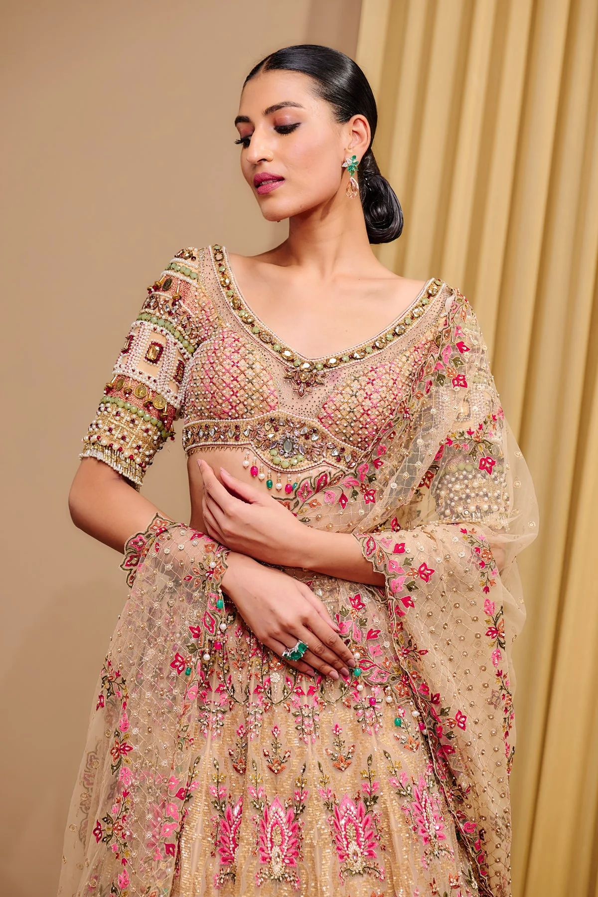 Classic Embroidered Lehenga - Image 3