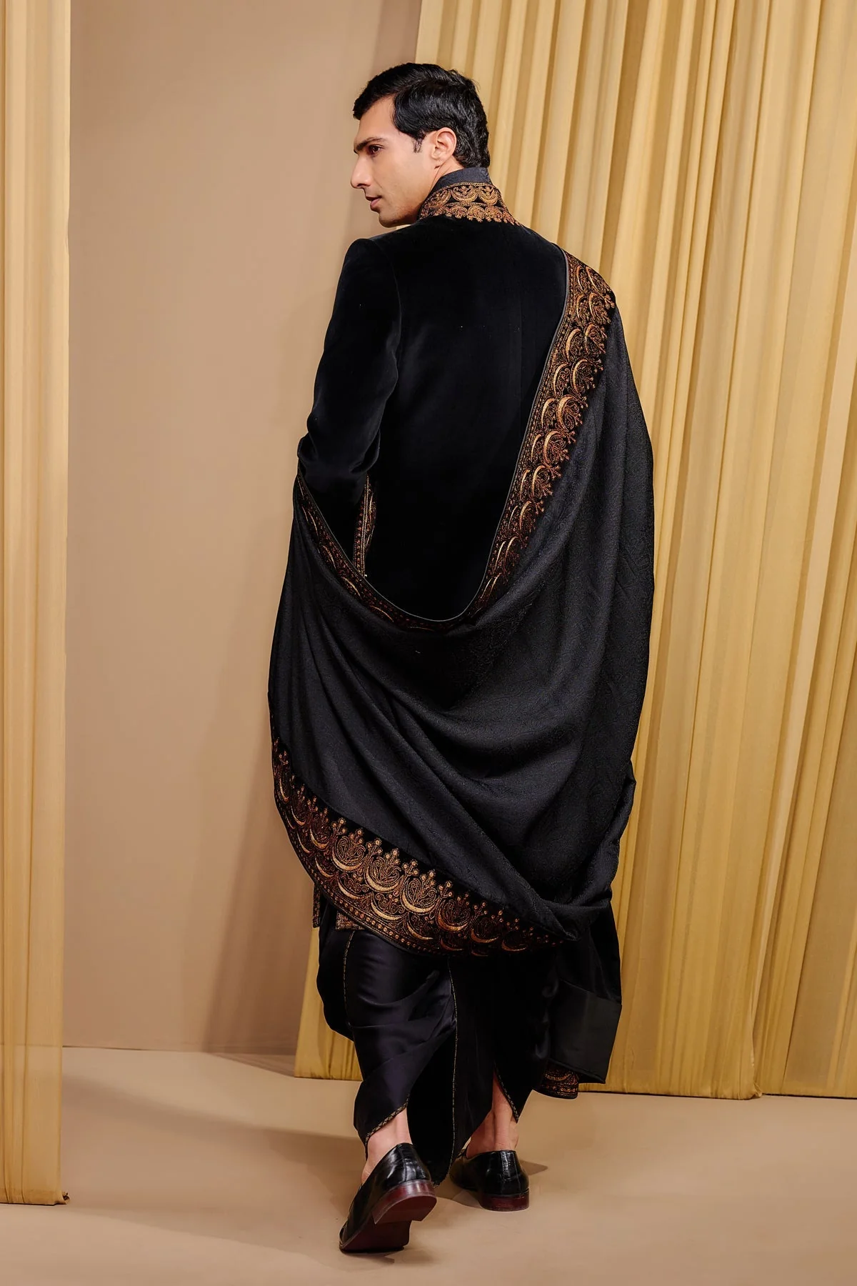 Classic Embroidered Sherwani Set - Image 4
