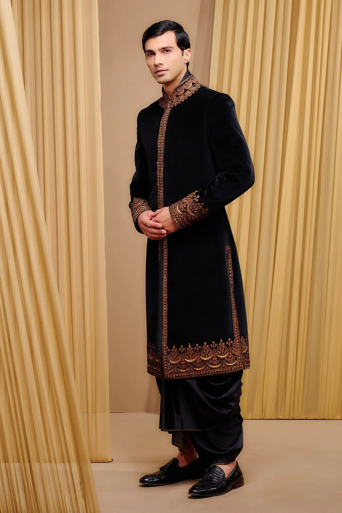 Classic Embroidered Sherwani Set - Image 2