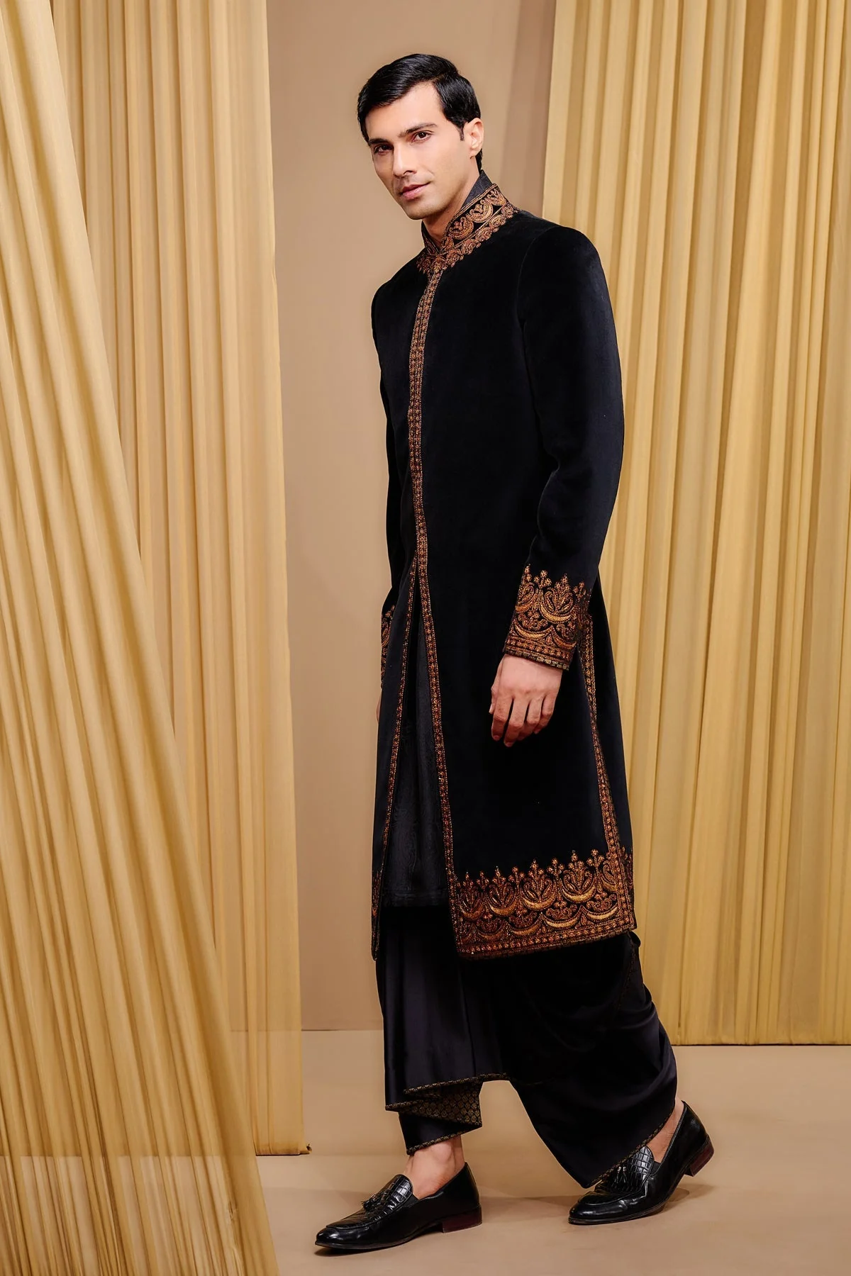 Classic Embroidered Sherwani Set - Image 3