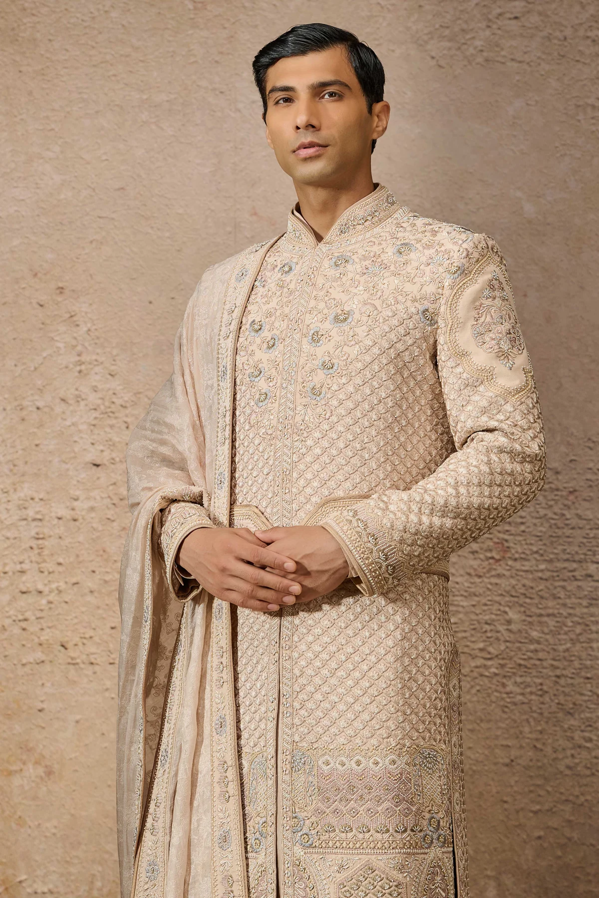 Classic Embroidered Sherwani Set - Image 2