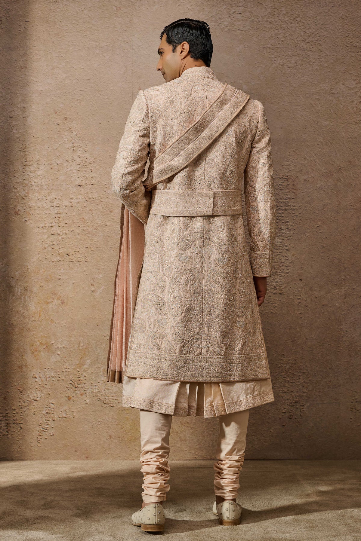 Classic Embroidered Sherwani Set - Image 4