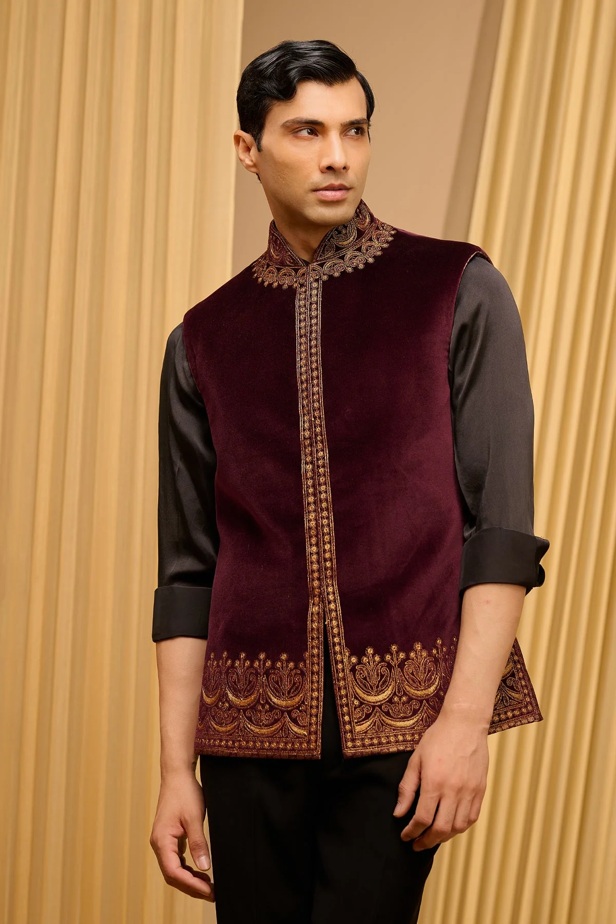 Classic Embroidered Waistcoat - Image 4