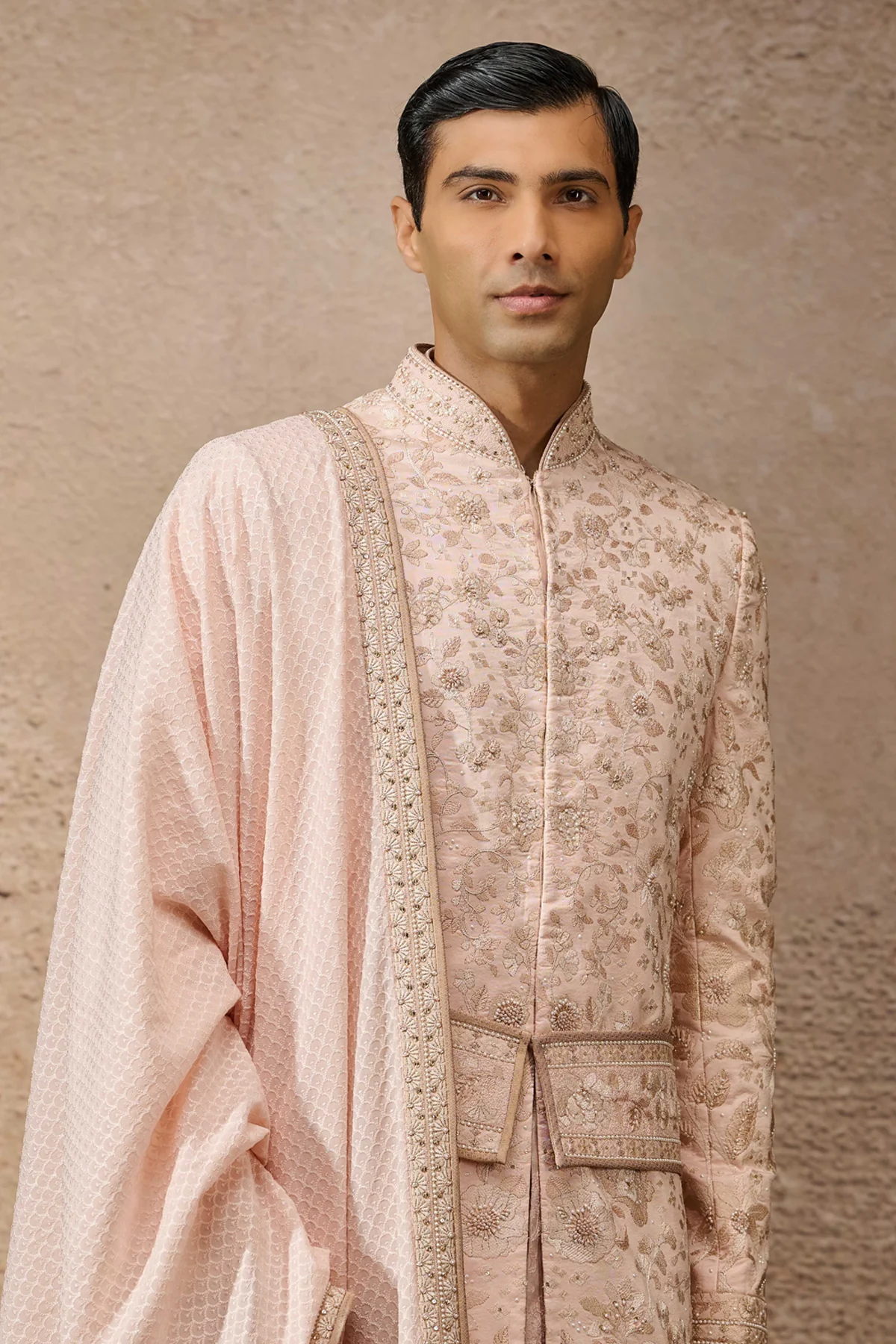 Classic Floral Sherwani Set - Image 3