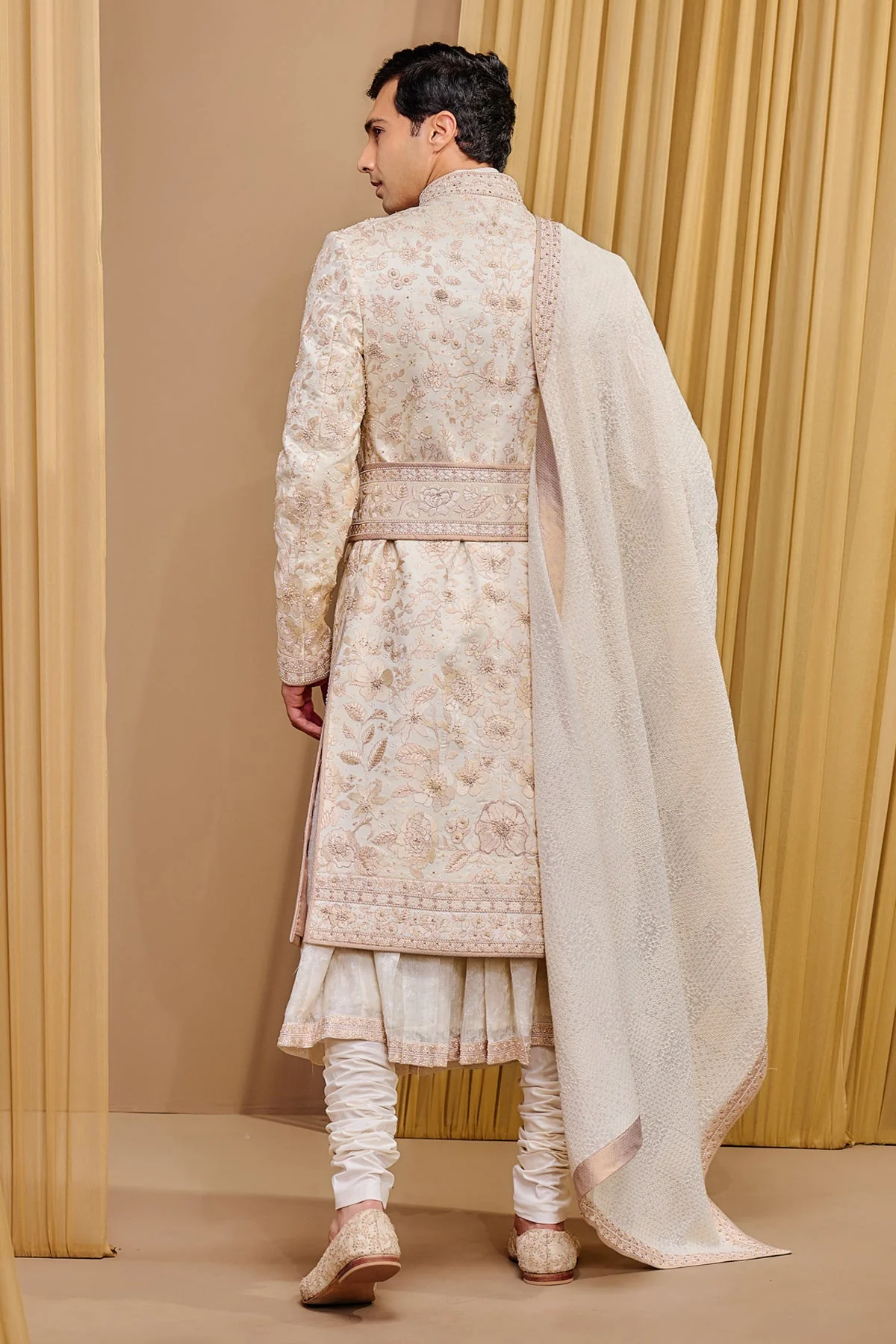 Classic Floral Sherwani Set - Image 4
