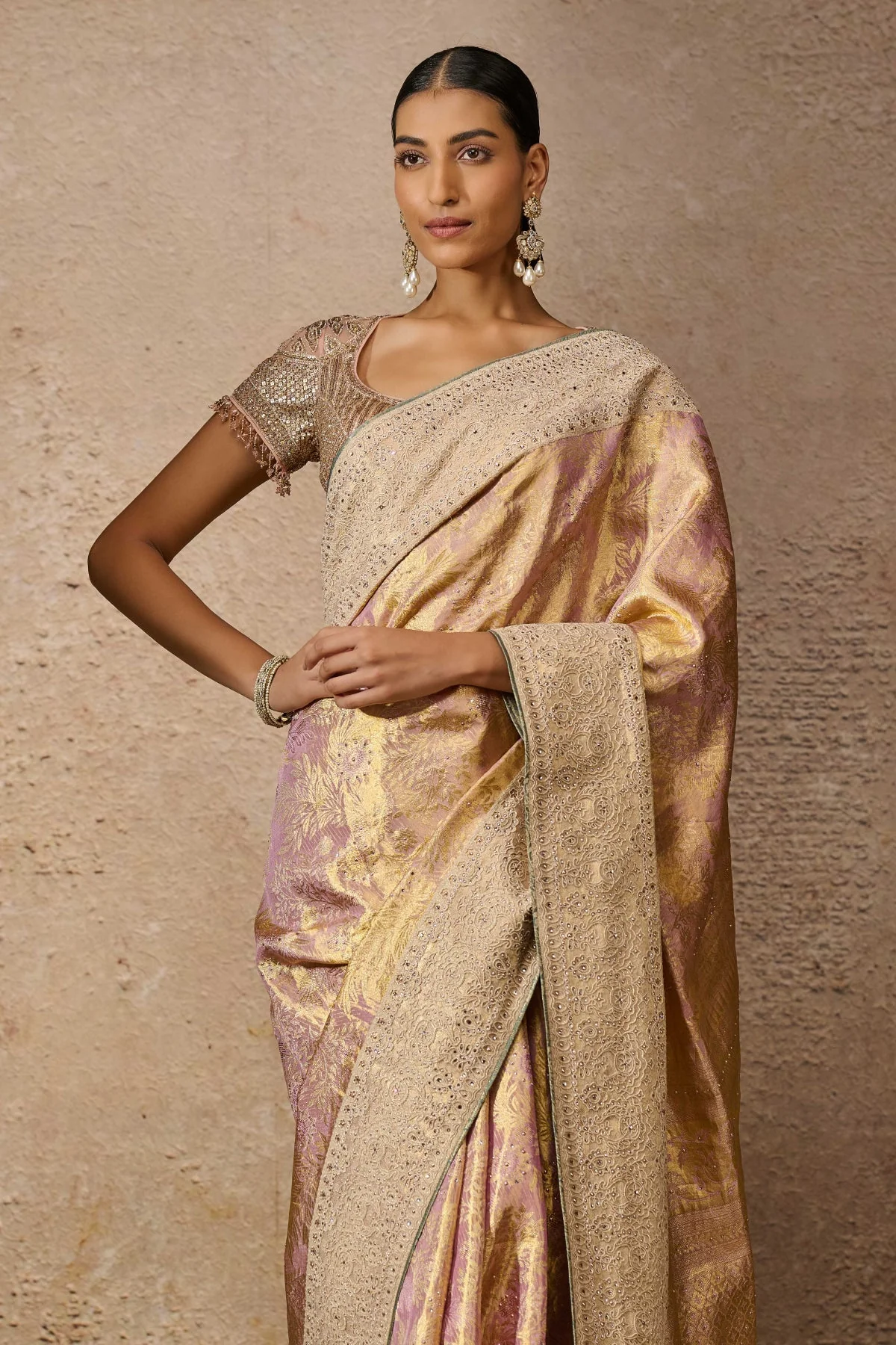 Classic Kanjeevaram Embellished Saree - Image 3