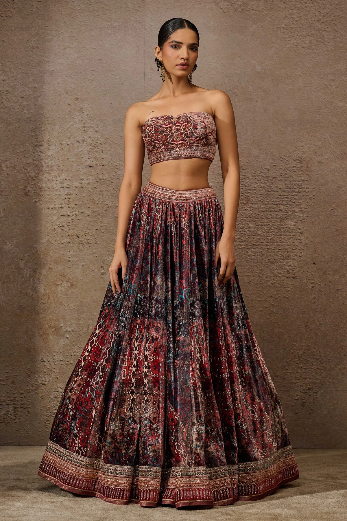 Classic Printed Cape Lehenga Set - Image 2