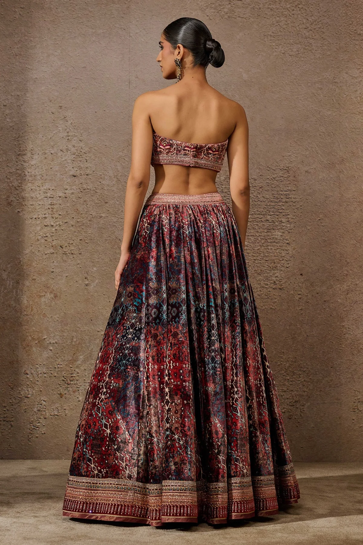 Classic Printed Cape Lehenga Set - Image 4