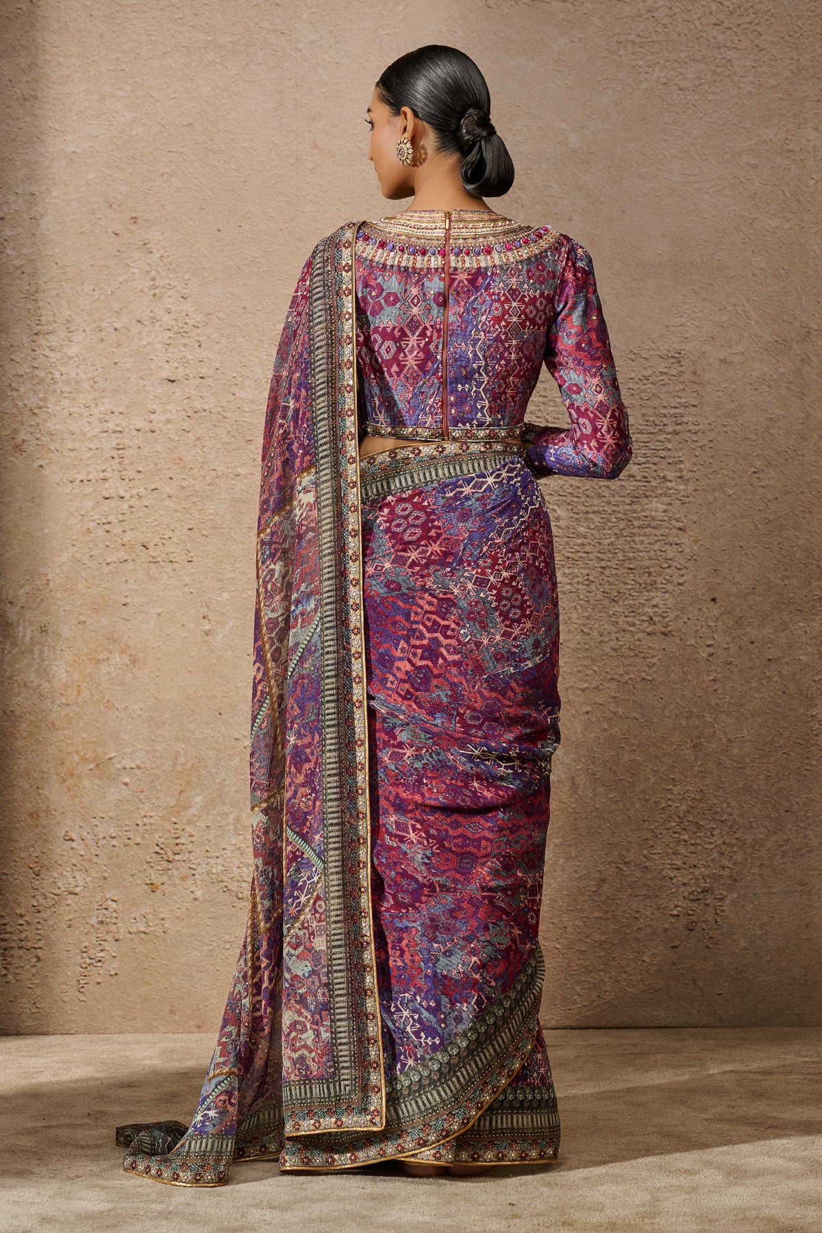 Classic Printed Saree - Image 4