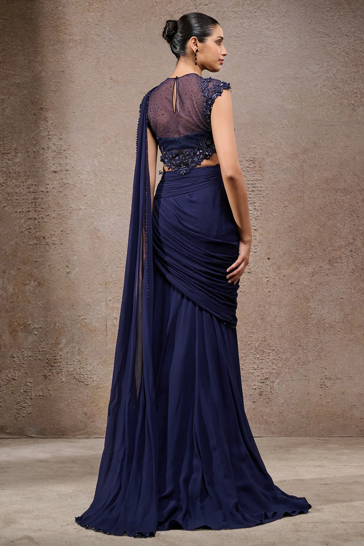 Concept Saree With Embroidered Blouse - Image 4