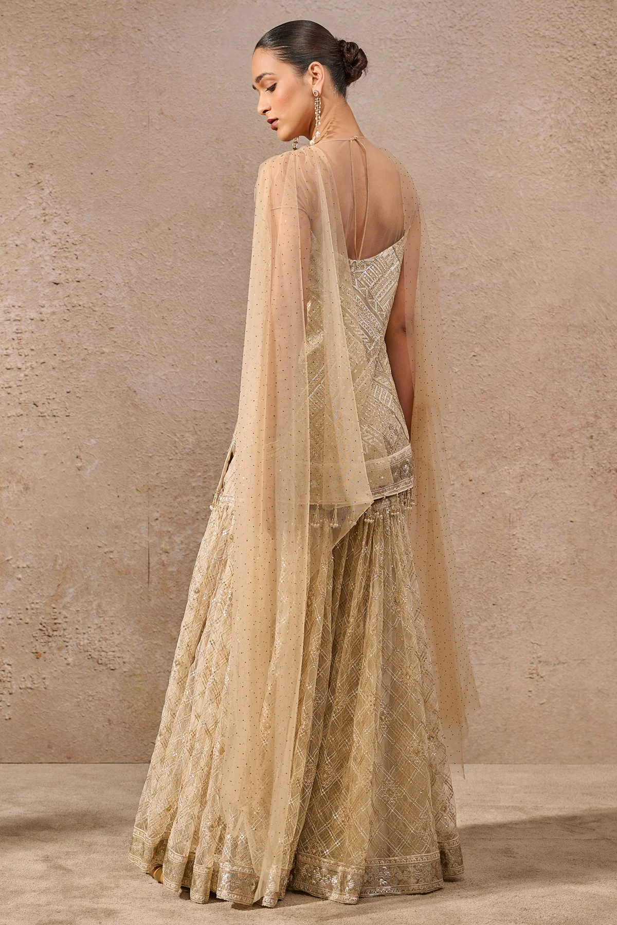 Crystal Draped Sharara Set - Image 5
