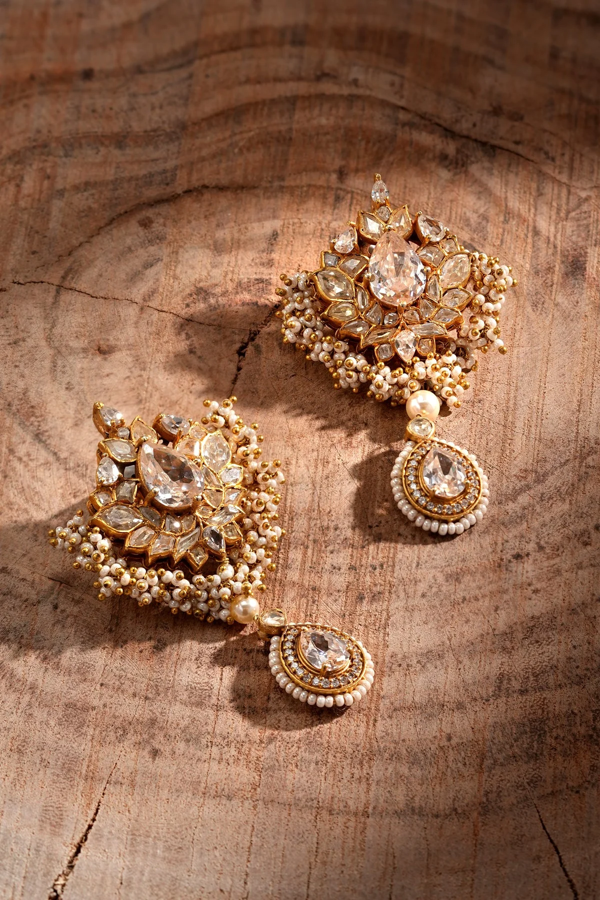 Crystal Pearl Earrings - Image 2