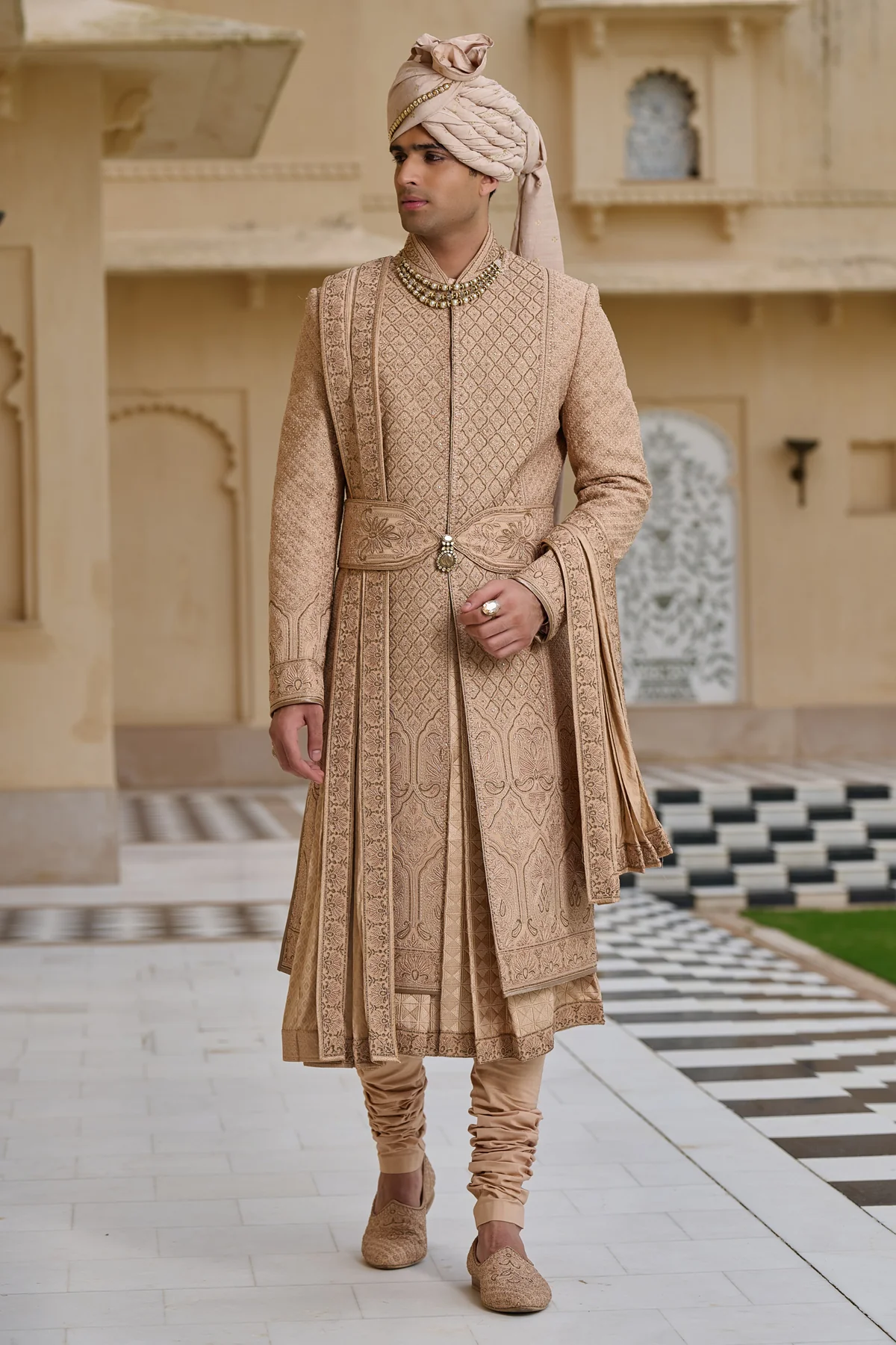 Dori Embroidered Sherwani Set - Image 2
