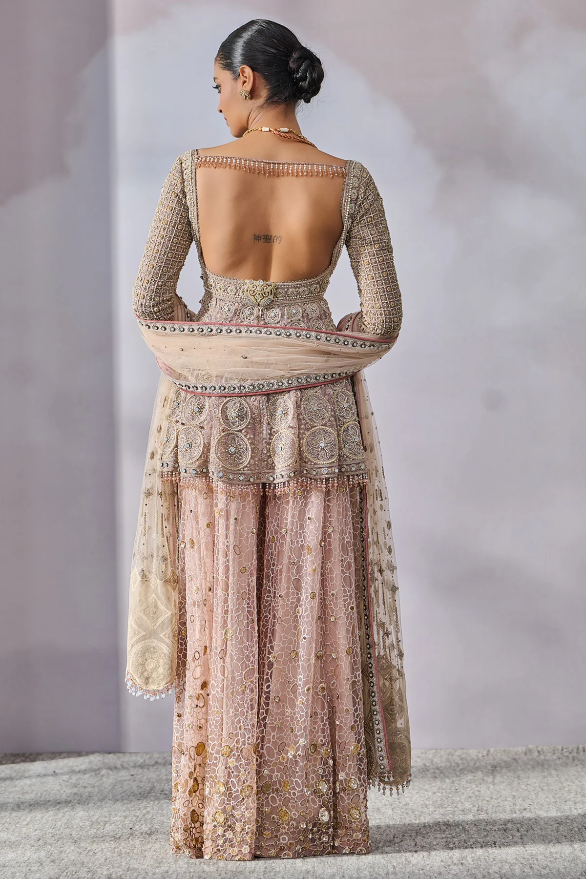 Dupatta Kurta Sharara - Image 4