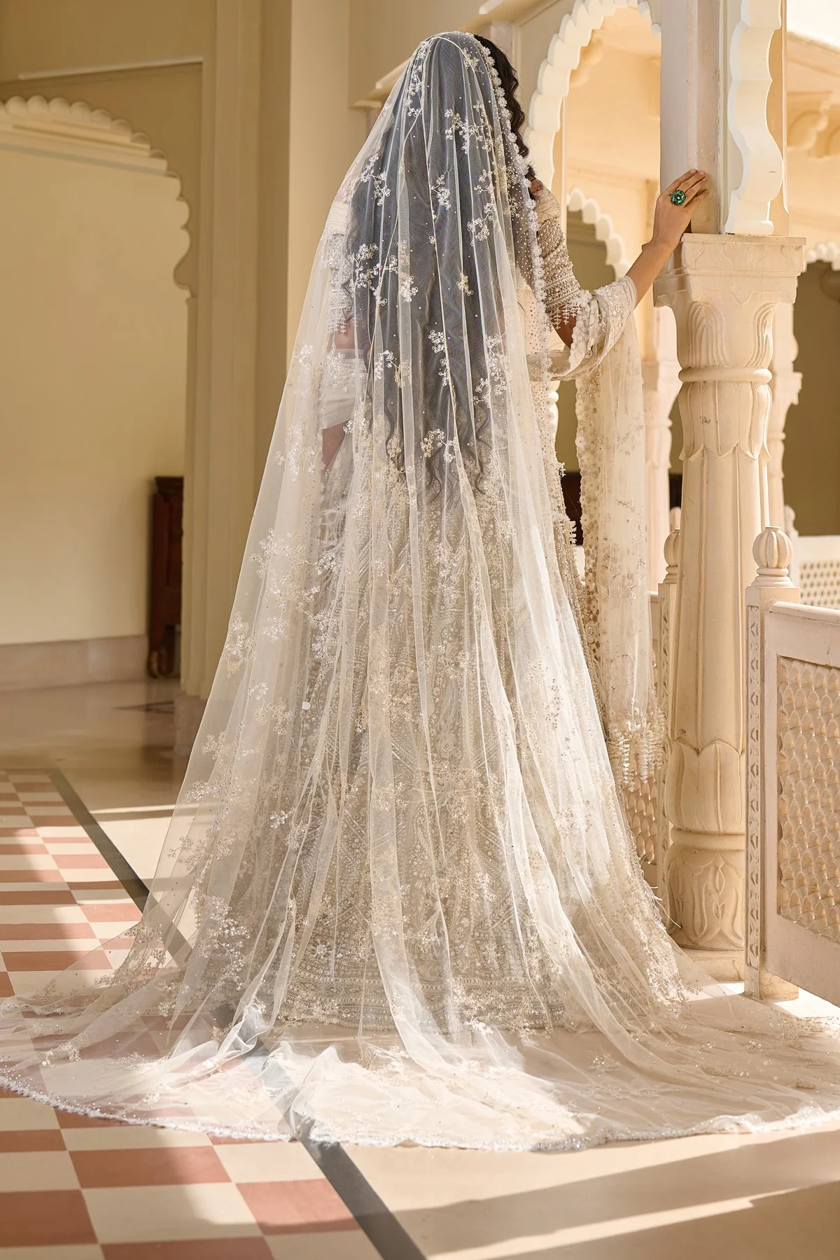 Embellished Lehenga with 3D Floral Accents - Image 4