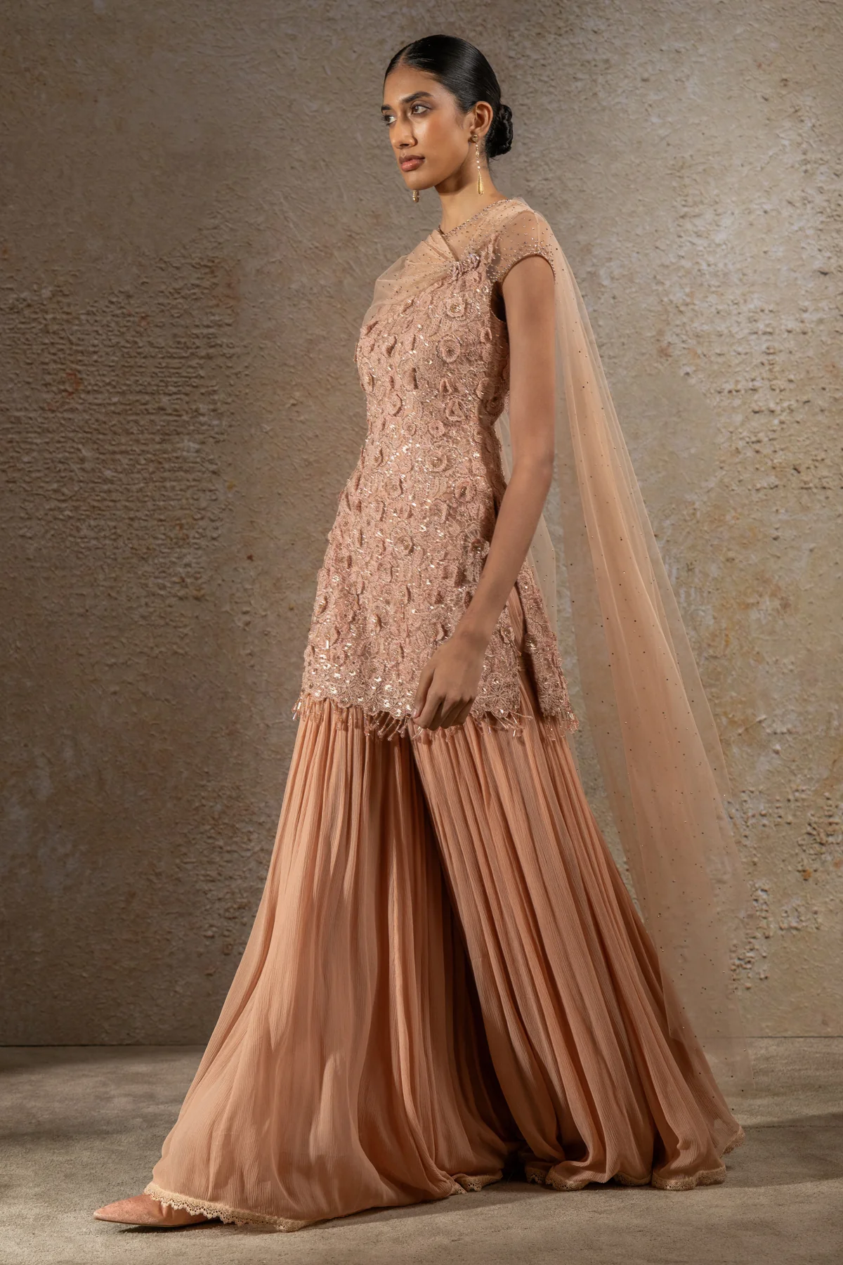 Embroidered Sharara Set - Image 4