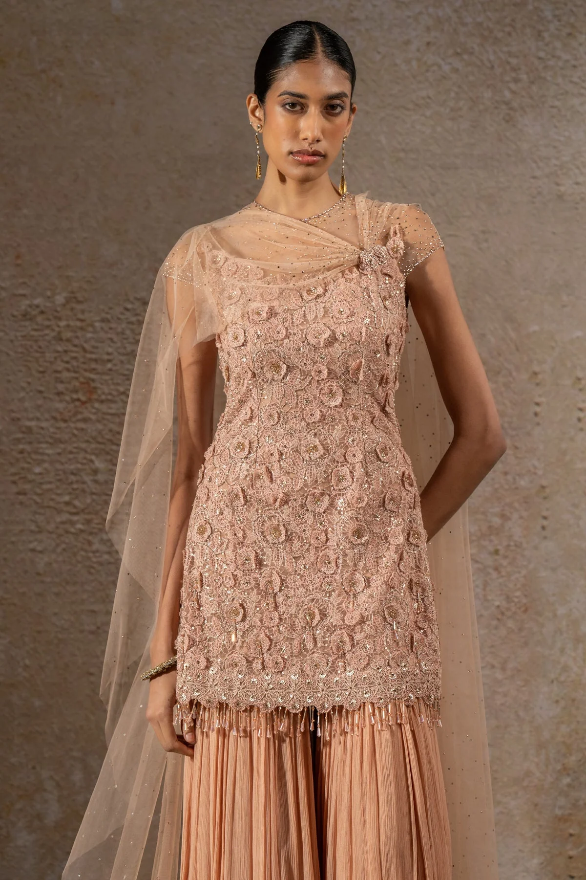 Embroidered Sharara Set - Image 2