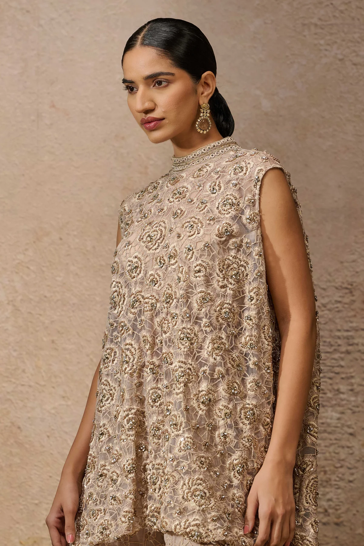 Floralâ Embroideredâ Sharara - Image 3