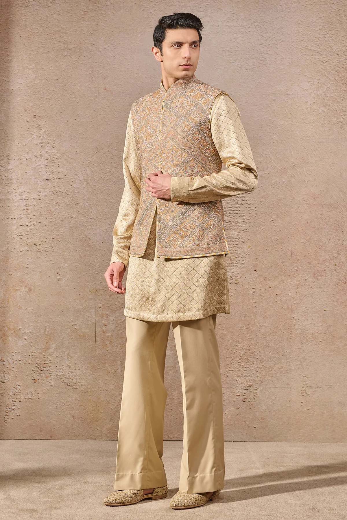 Geometric Embroidered Waistcoat - Image 2