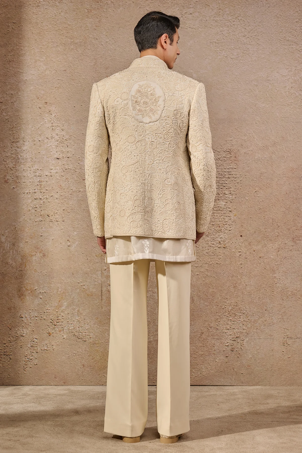 Hand Embroidered Floral & Paisley Bandhgala - Image 4
