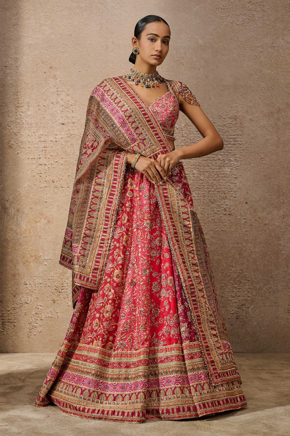 Kalidar Kashida Lehenga - Image 2