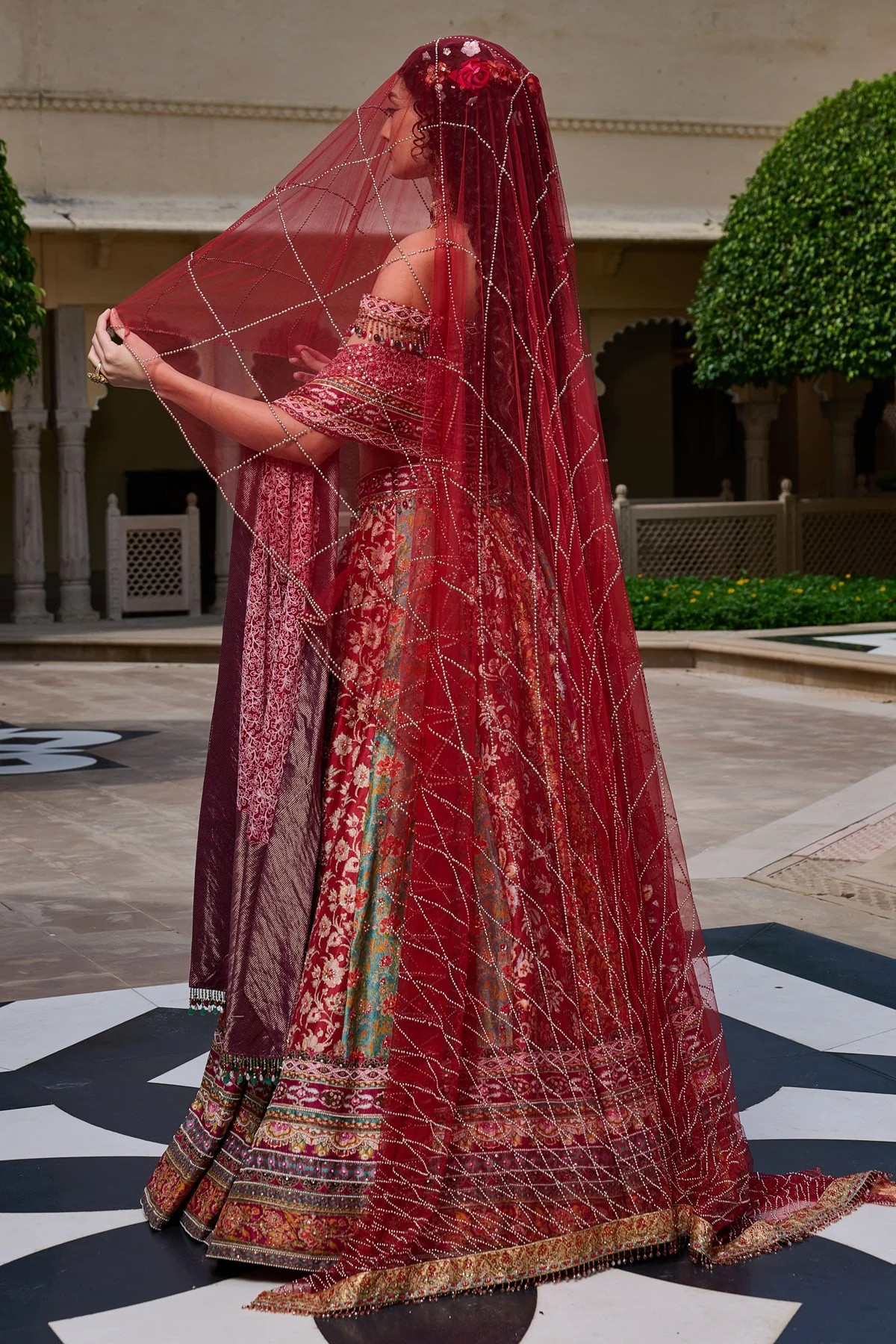 Kashida Embroidered Lehenga - Image 3
