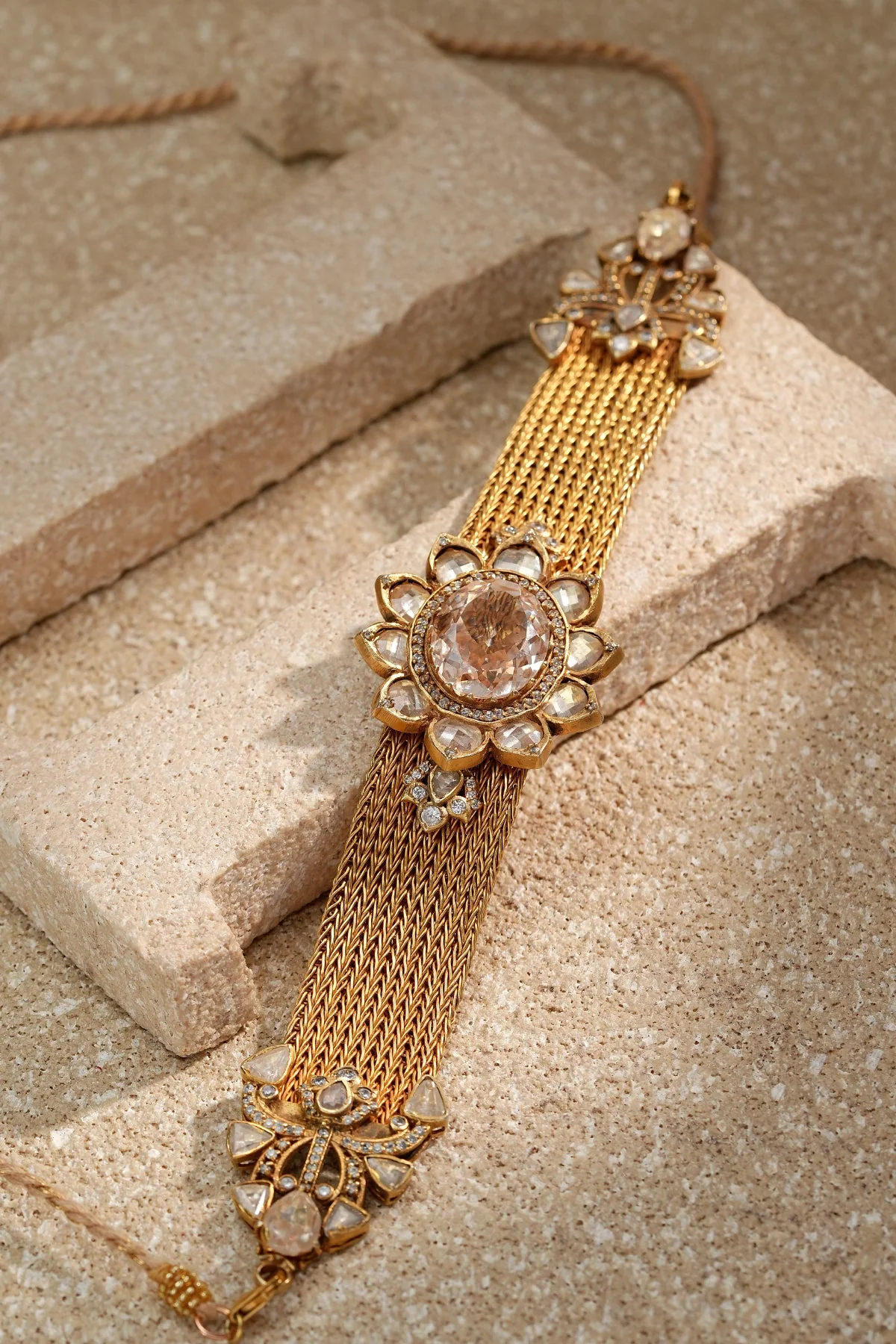Lotus Crystal Mesh Choker - Image 6