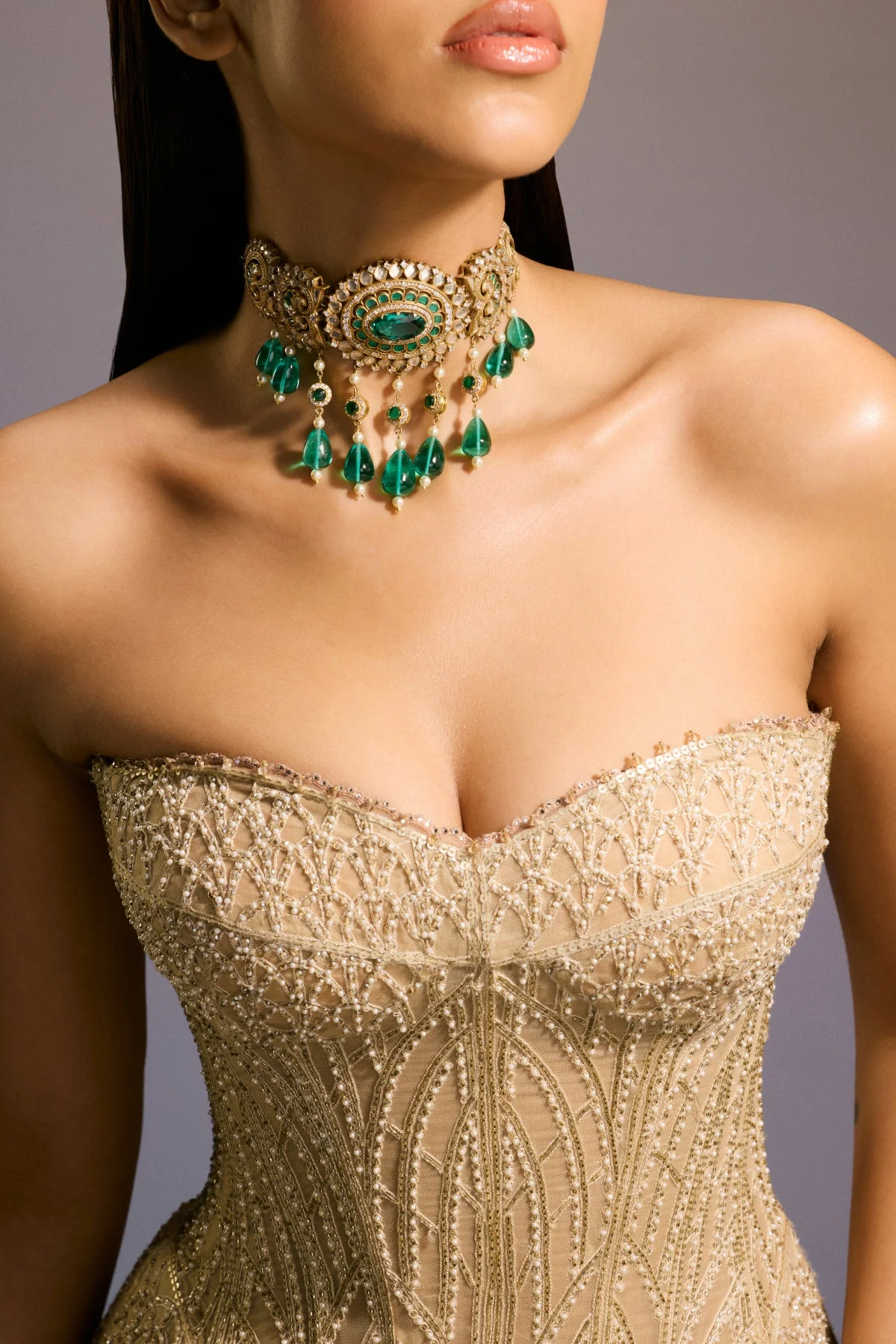 Lotus Emerald Choker - Image 3
