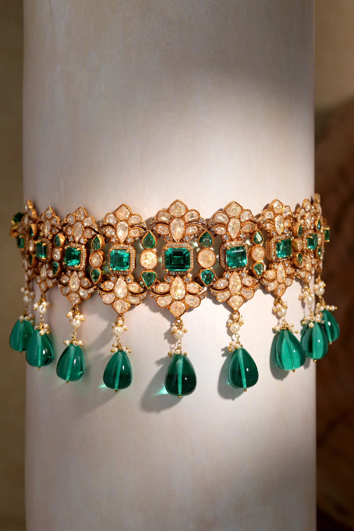 Lotus Emerald Necklace - Image 3