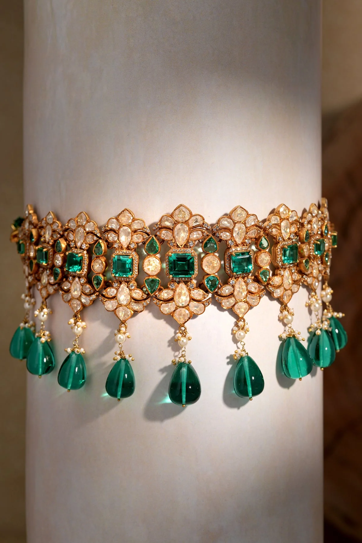 Lotus Emerald Necklace - Image 3