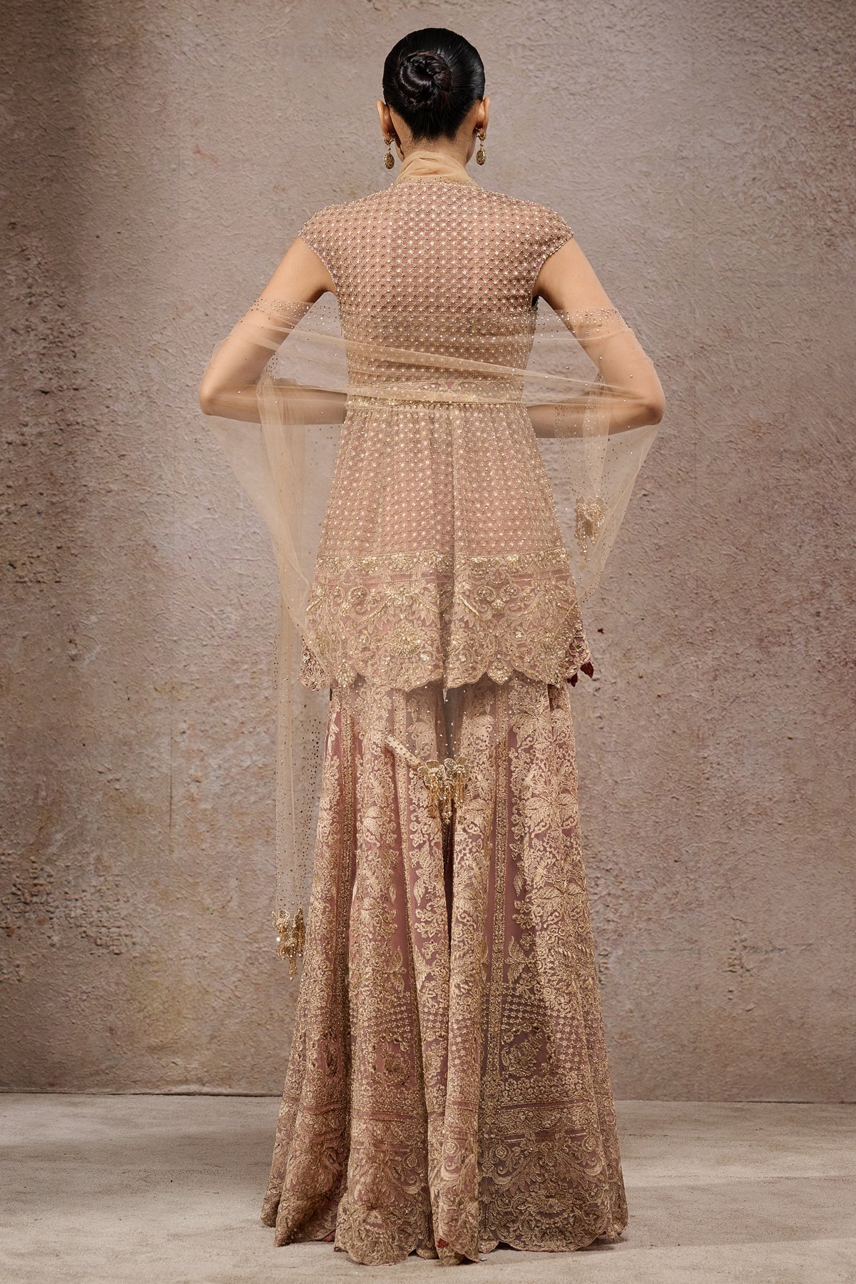 Mughal Embroidered Sharara - Image 4