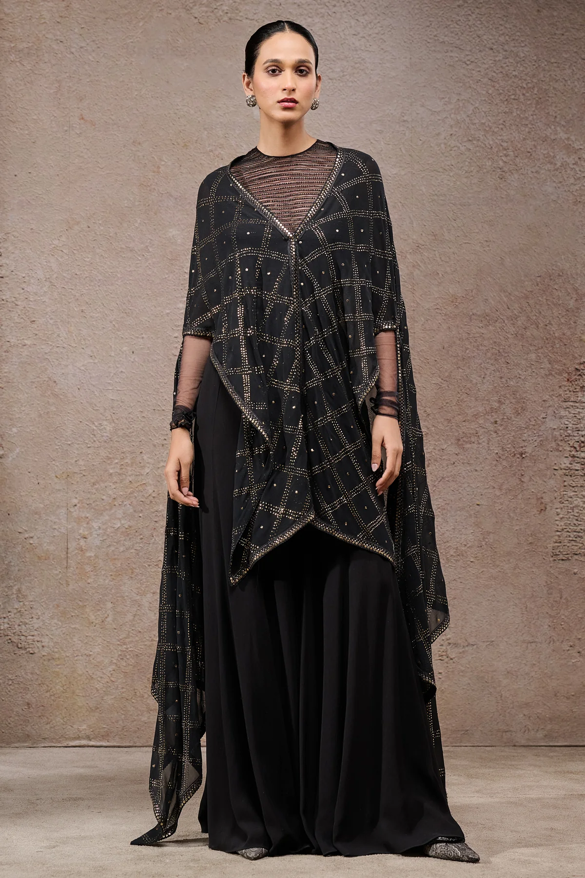 Mukaish Cape Set