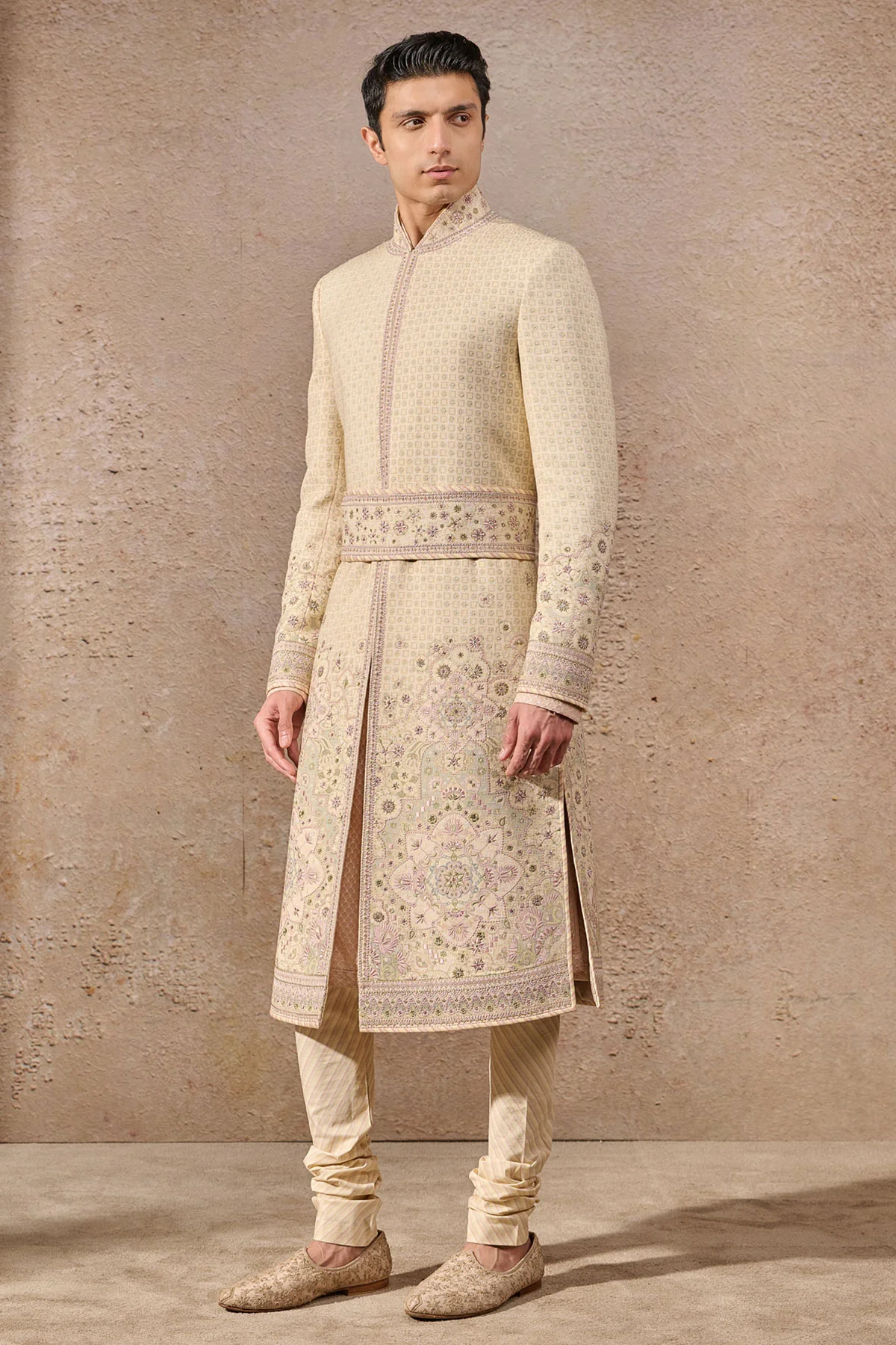 Multicolour Printed Sherwani - Image 6