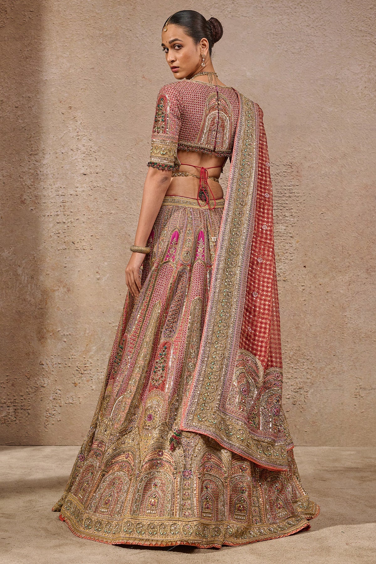Navratna Bridal Lehenga - Image 6