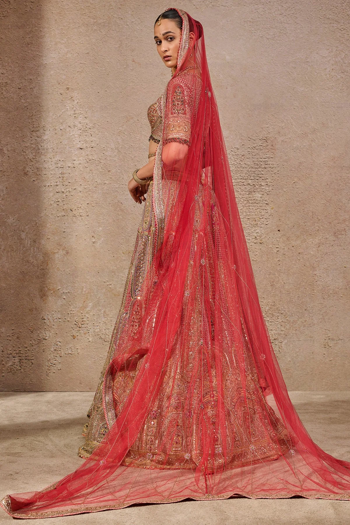 Navratna Bridal Lehenga - Image 7