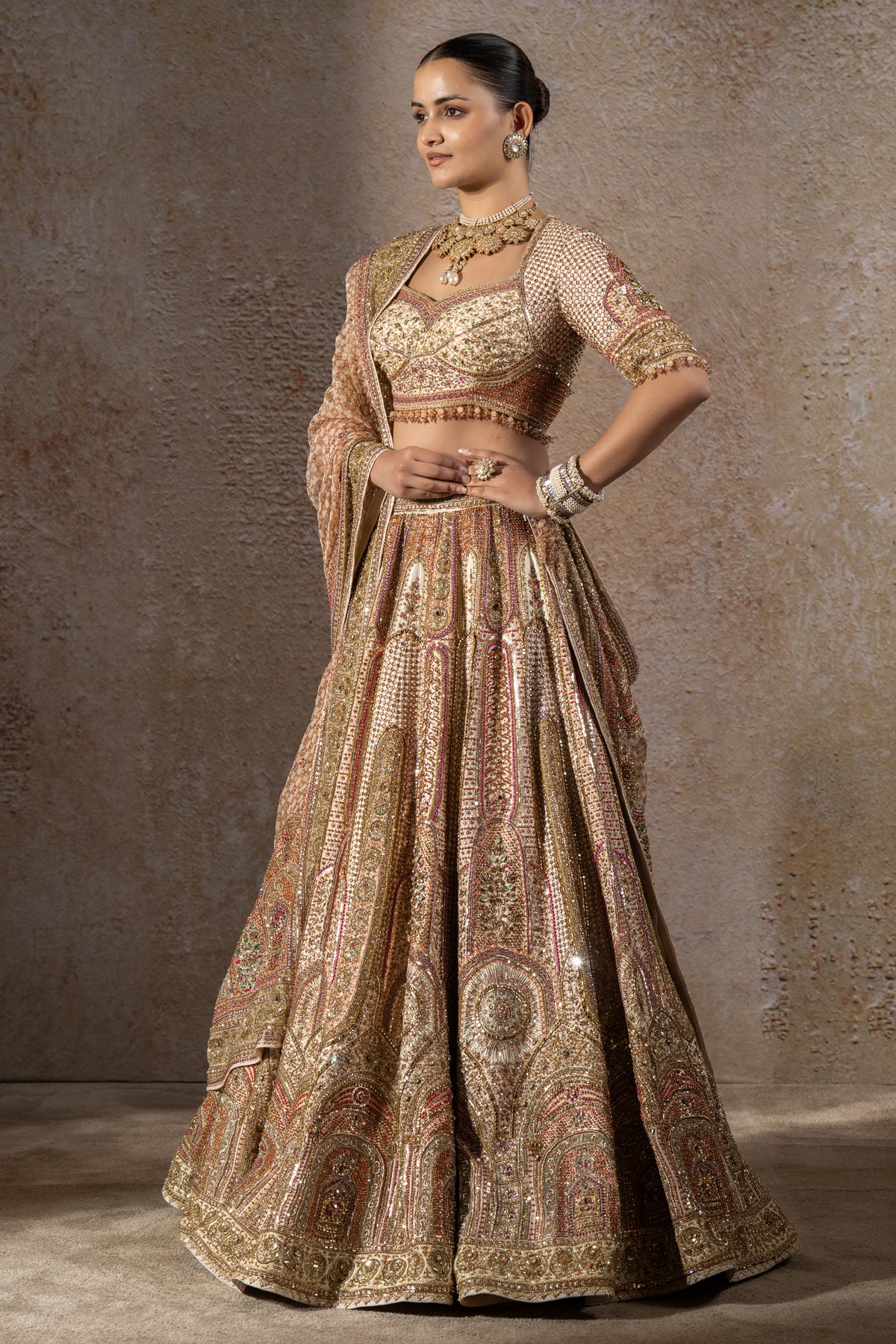 Navratna Bridal Lehenga - Image 2