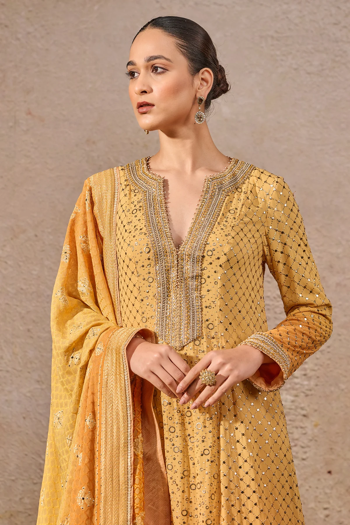 Ombre Mukaish Kalidar Suit Set - Image 3