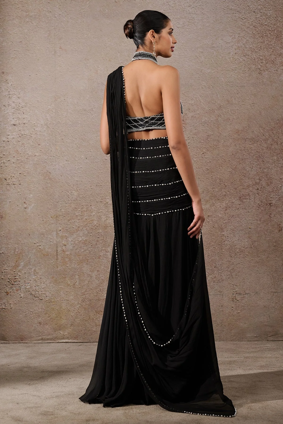 Ombre Pearl Concept Saree - Image 4