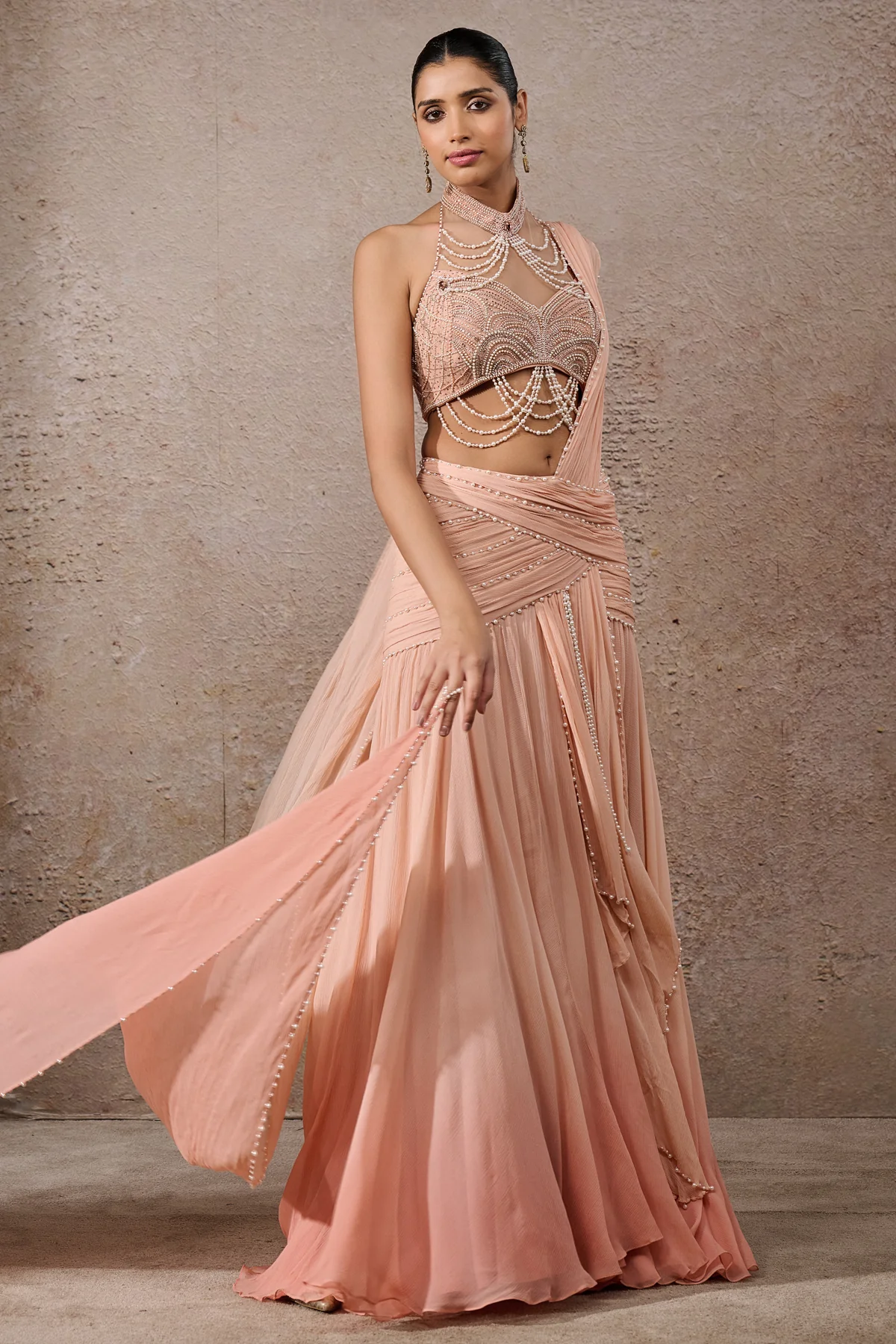 Ombre Pearl Concept Saree - Image 3
