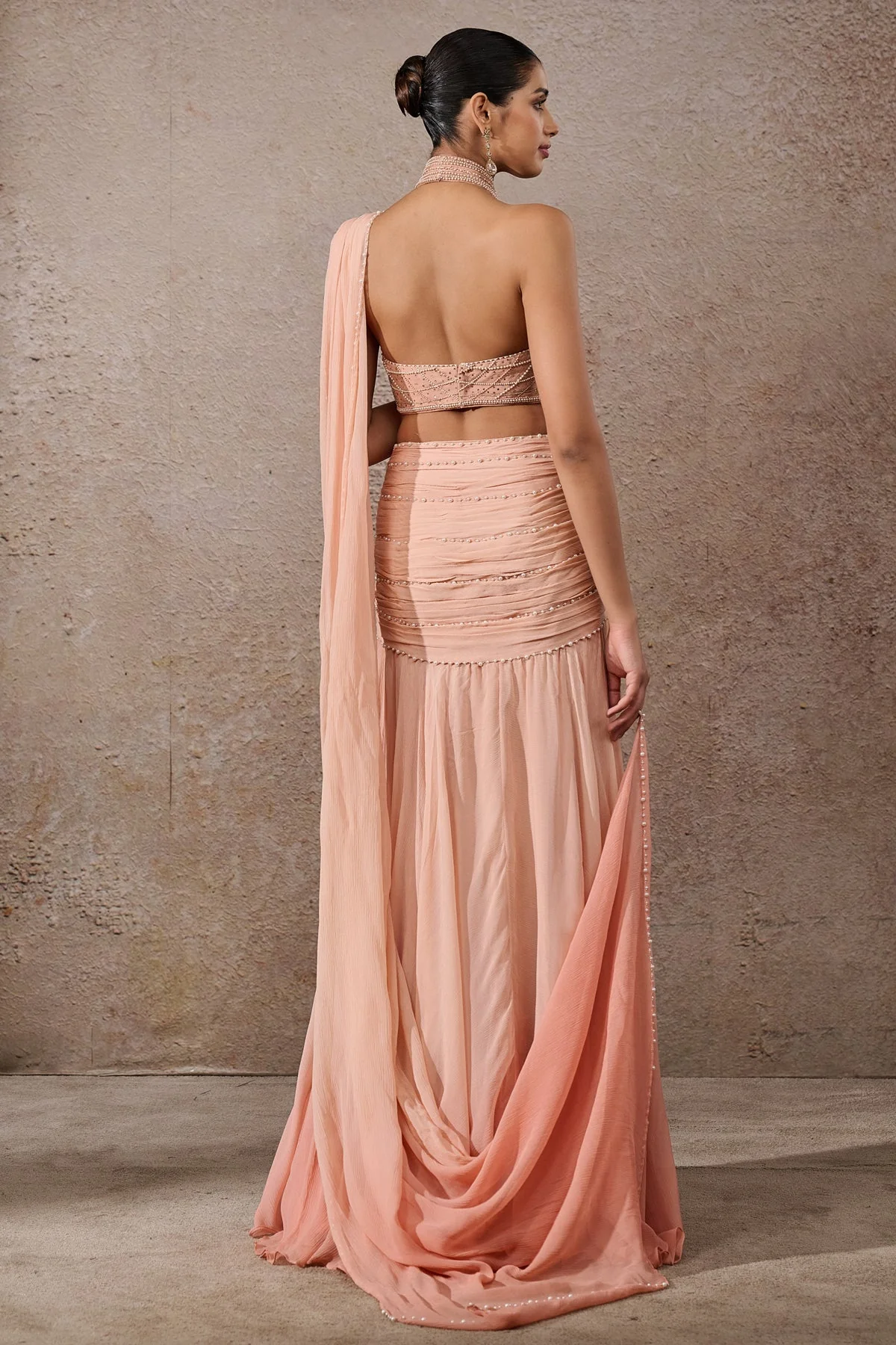Ombre Pearl Concept Saree - Image 4